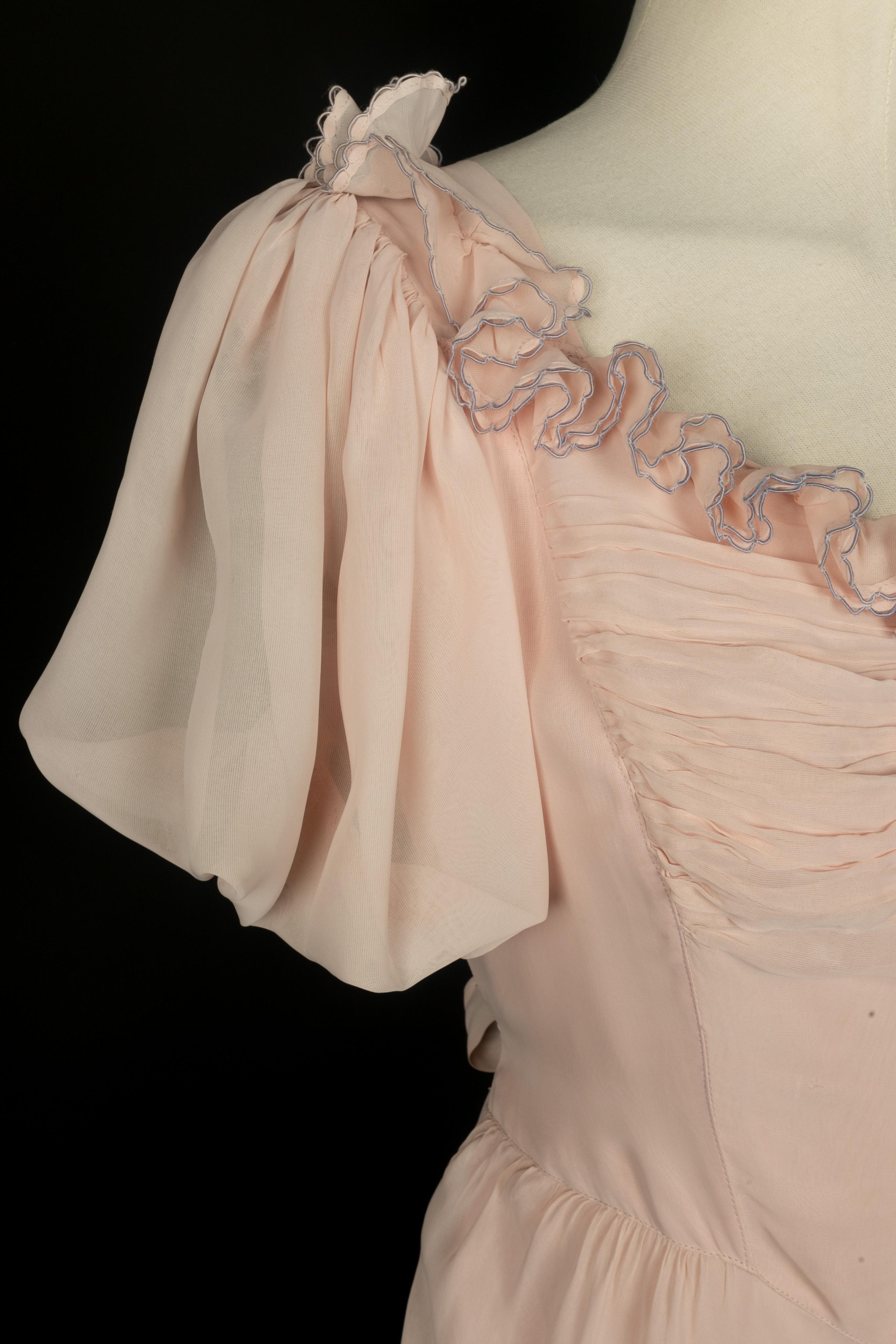 Vestido rosa años 40 Beige en venta