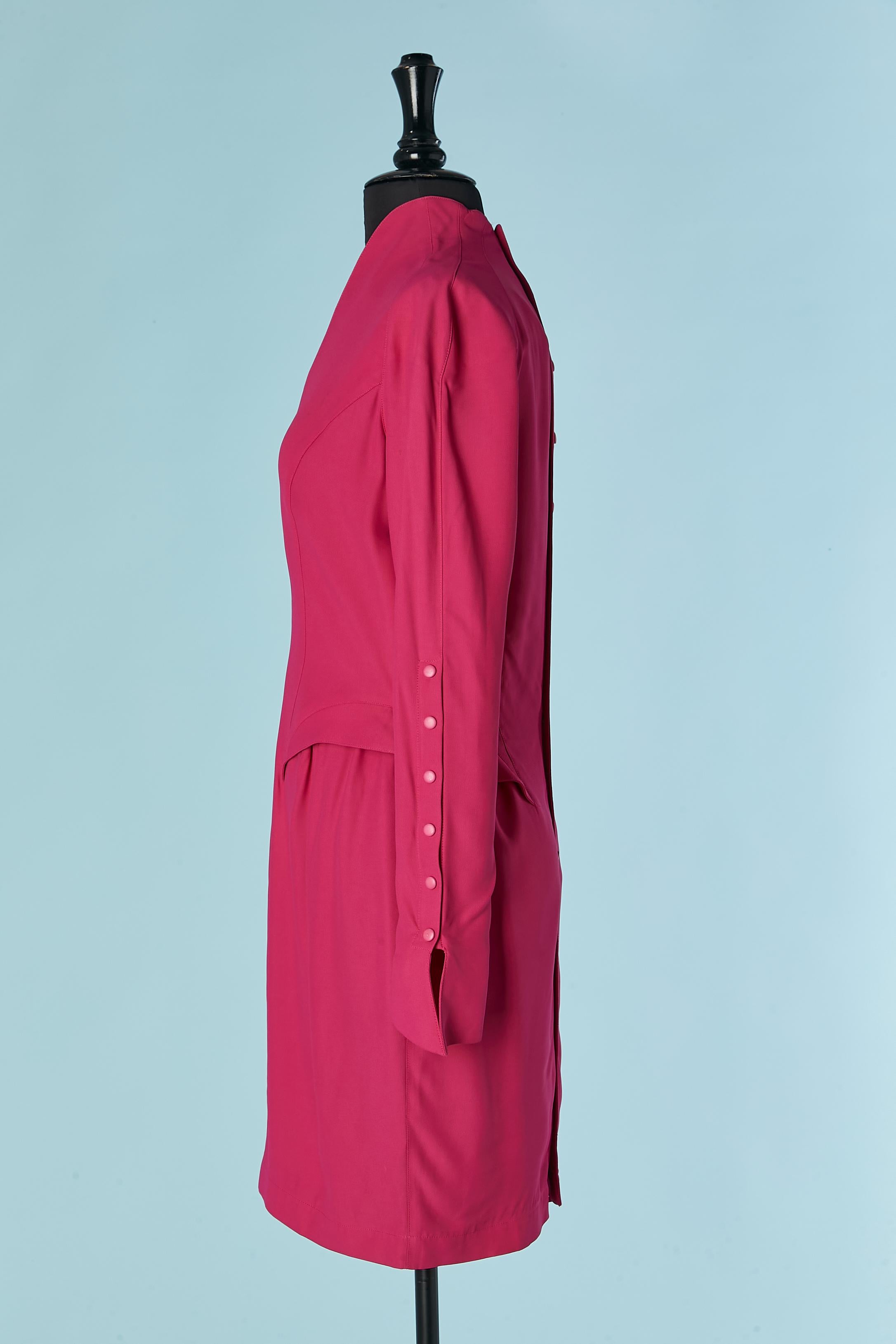 De las mujeres Vestido rosa con cierre a presión en la espalda y en la manga THIERRY MUGLER en venta
