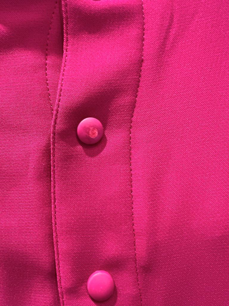 Vestido rosa con cierre a presión en la espalda y en la manga THIERRY MUGLER en venta 4