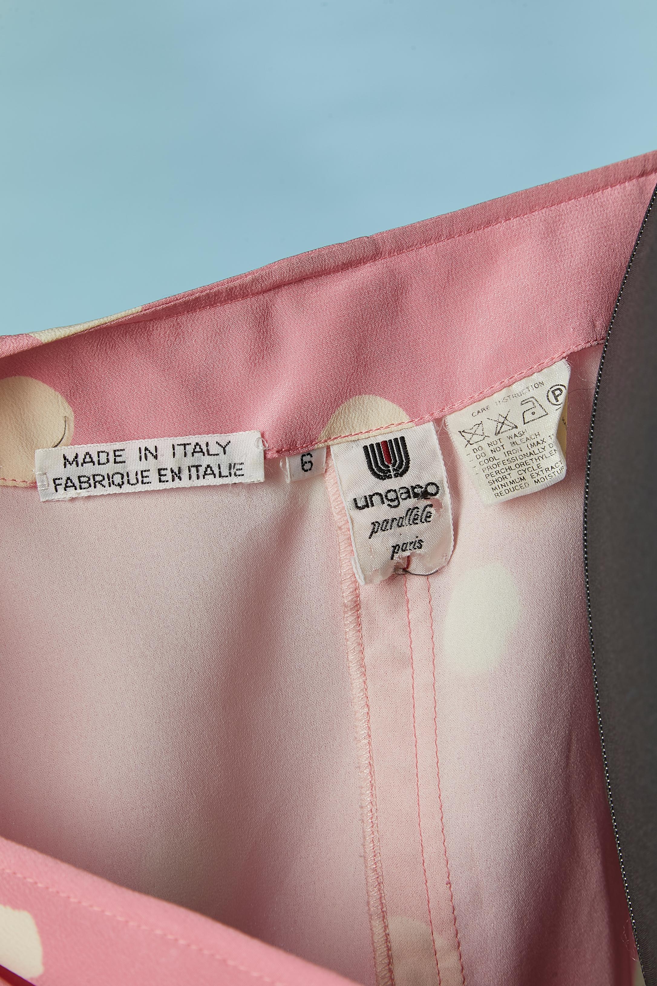 Pink dress with white Polka dots UNGARO Parallèle For Sale 2