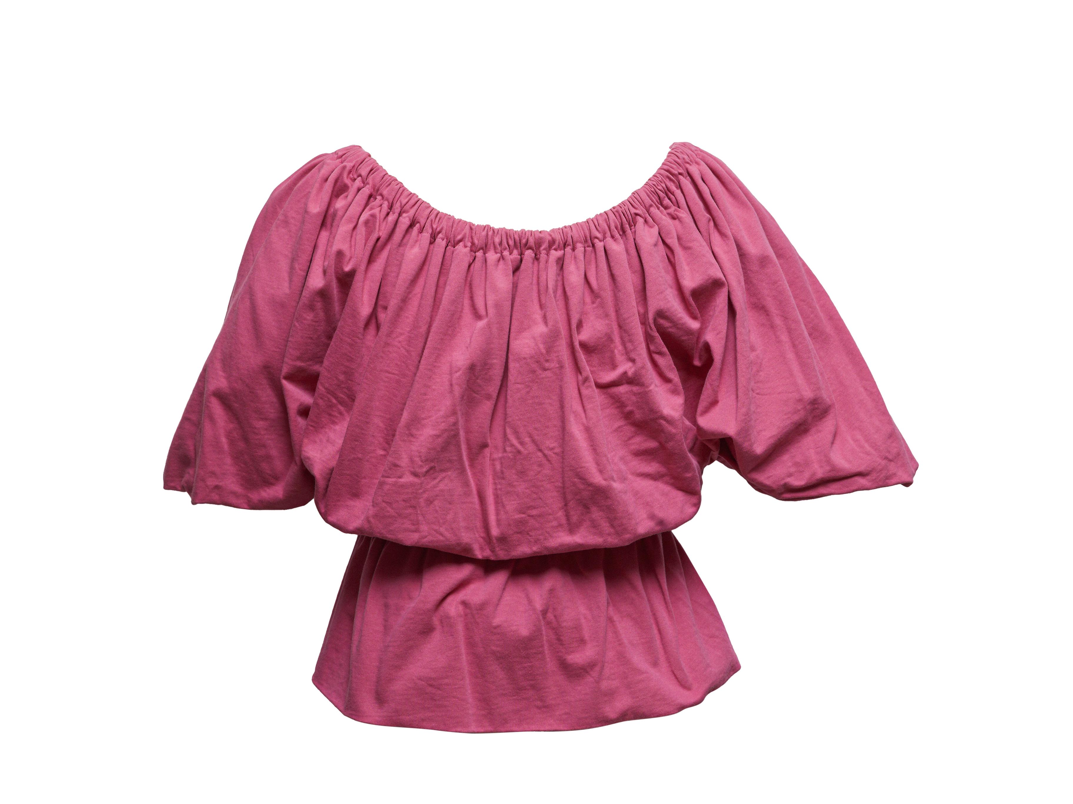 Pink Dries Van Noten Scoop Neck Top Size US S In Good Condition For Sale In New York, NY