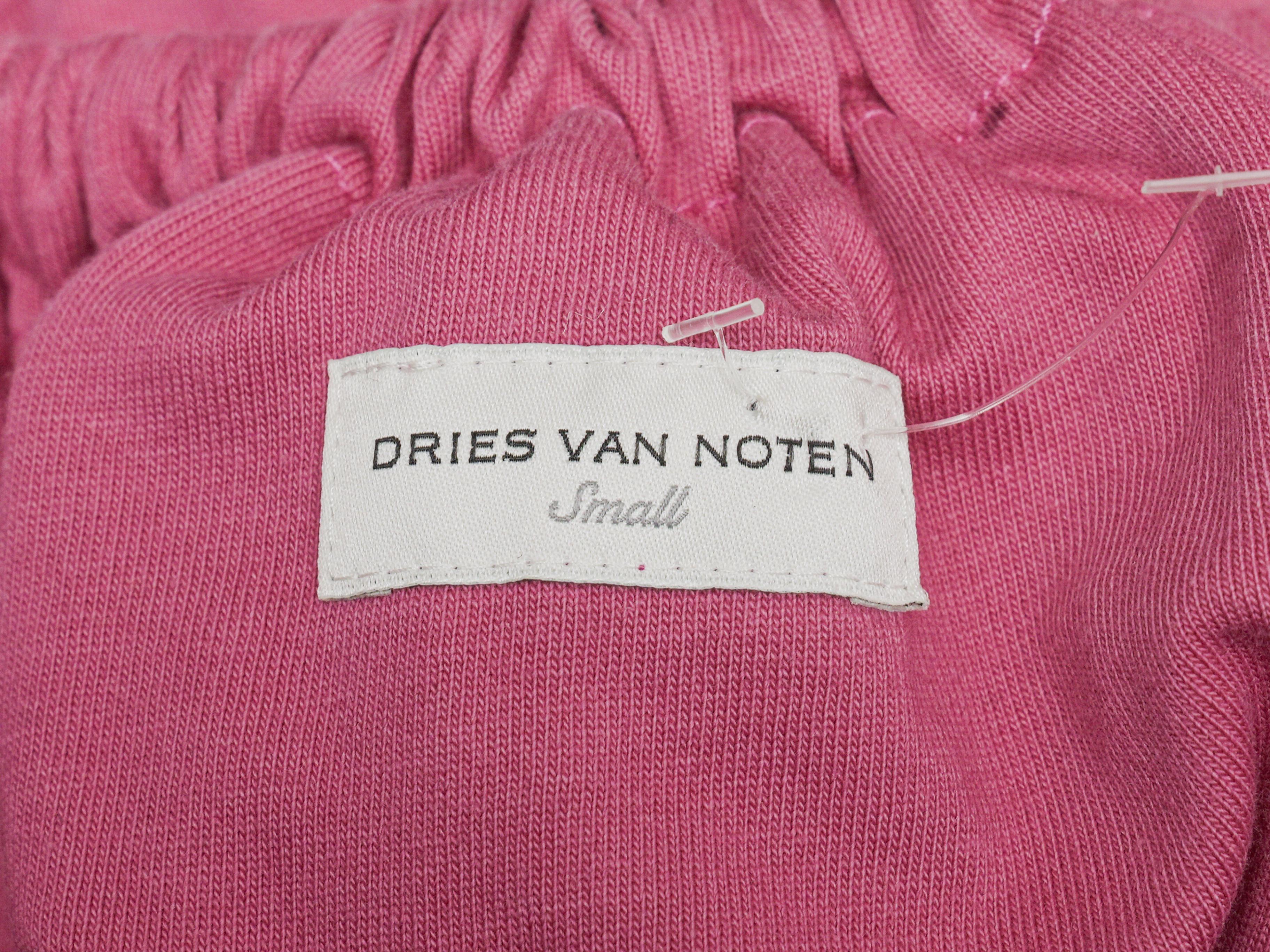 Women's Pink Dries Van Noten Scoop Neck Top Size US S For Sale