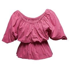 Top rosa a collo alto Dries van Noten taglia US S