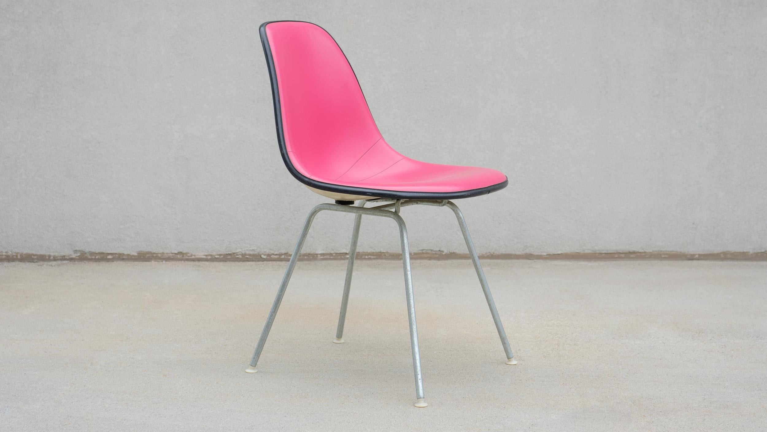 American Pink Eames DSX Side Chair by Charles and Ray Eames for Herman Miller For Sale