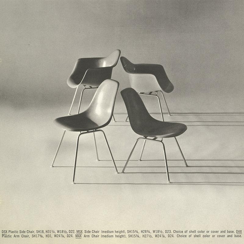 Pink Eames DSX Side Chair by Charles and Ray Eames for Herman Miller In Good Condition For Sale In Brooklyn, NY