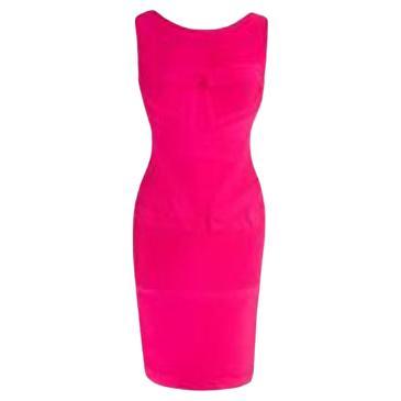 Herve Leger Coral Pink Strapless Arabella Bandage Dress S For Sale at ...