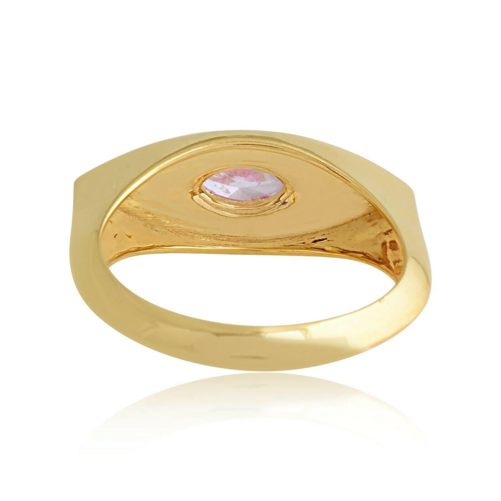 pink enamel ring