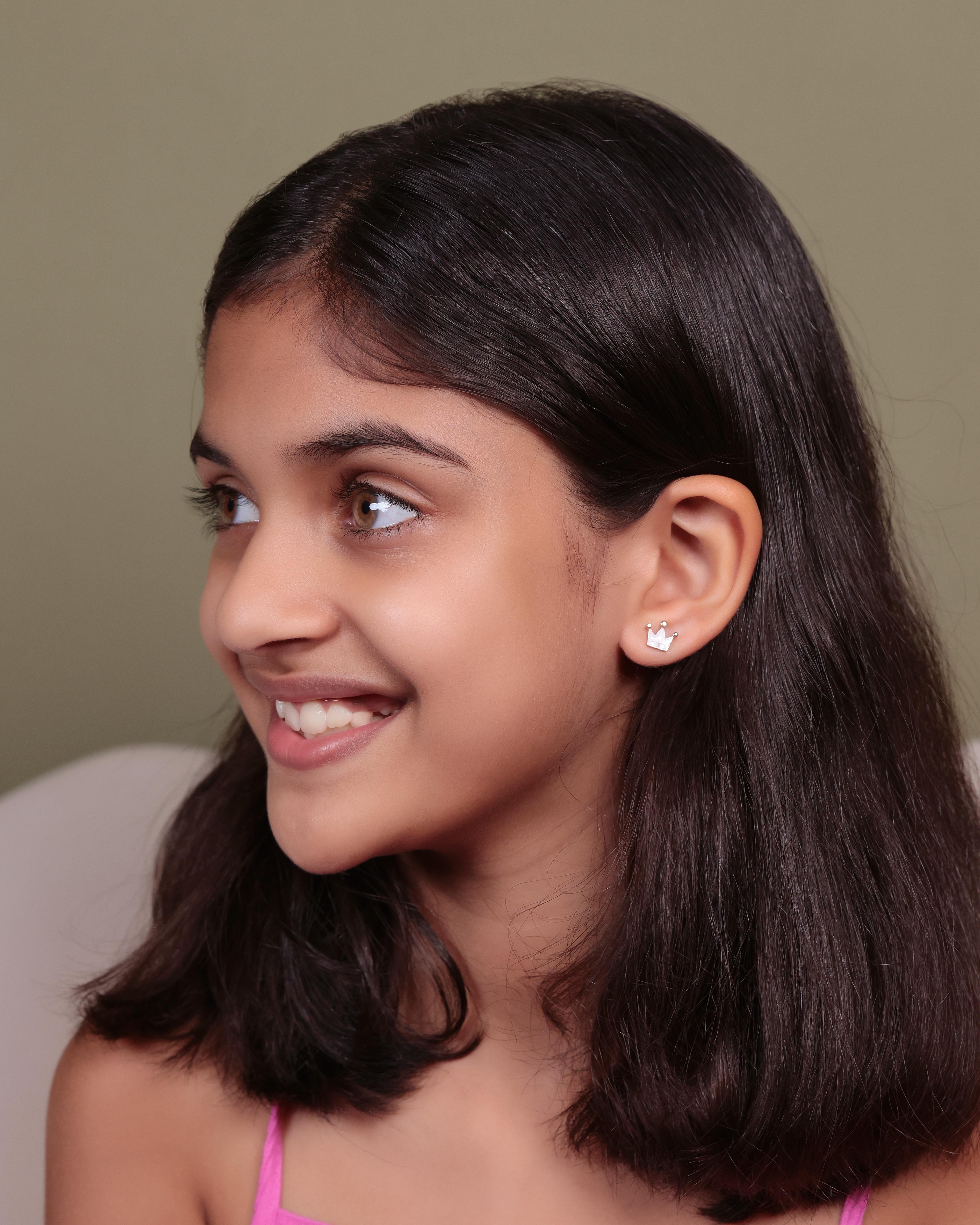 Art déco Boucles d'oreilles en or massif 14K avec diamant en émail rose (certifié) en vente