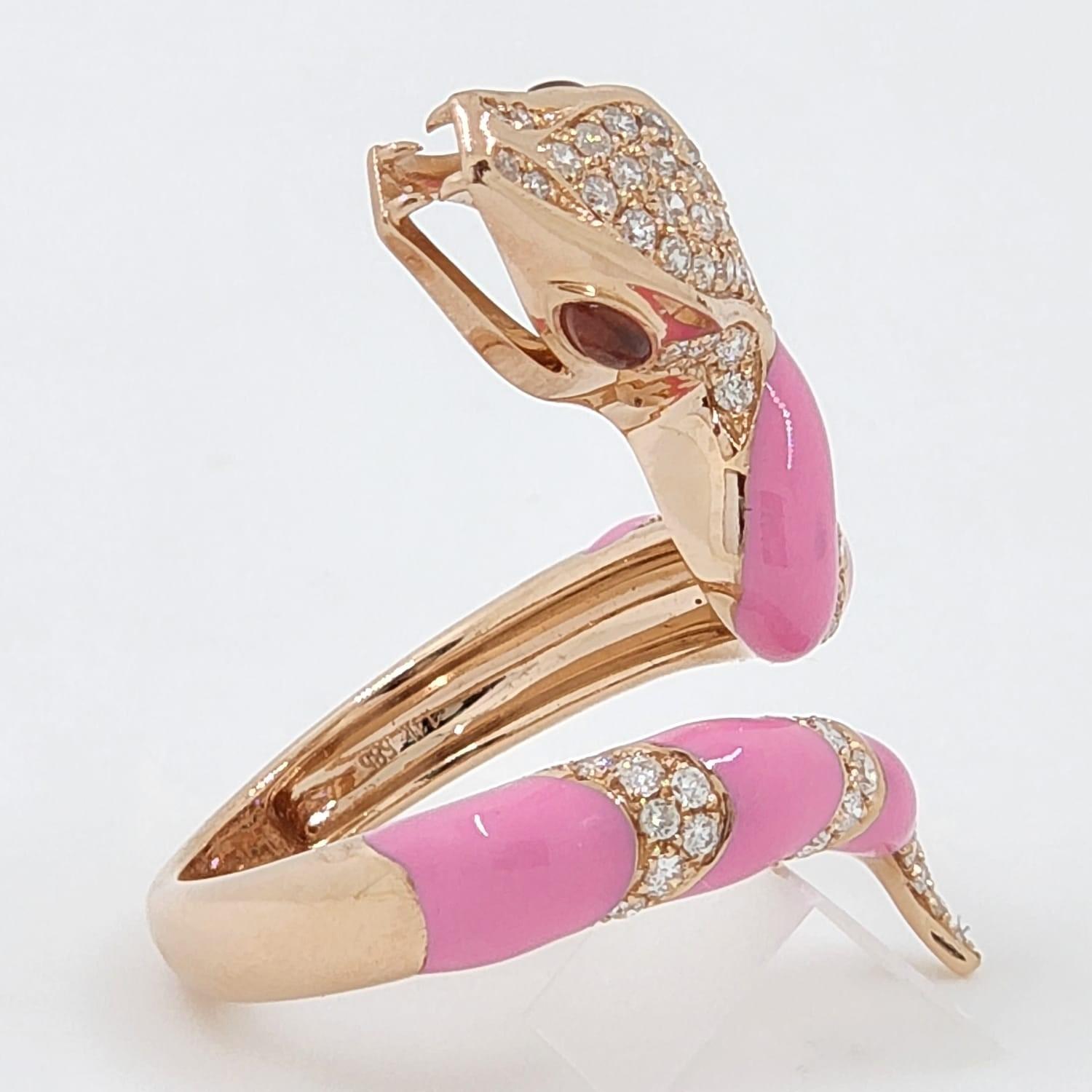 pink snake ring