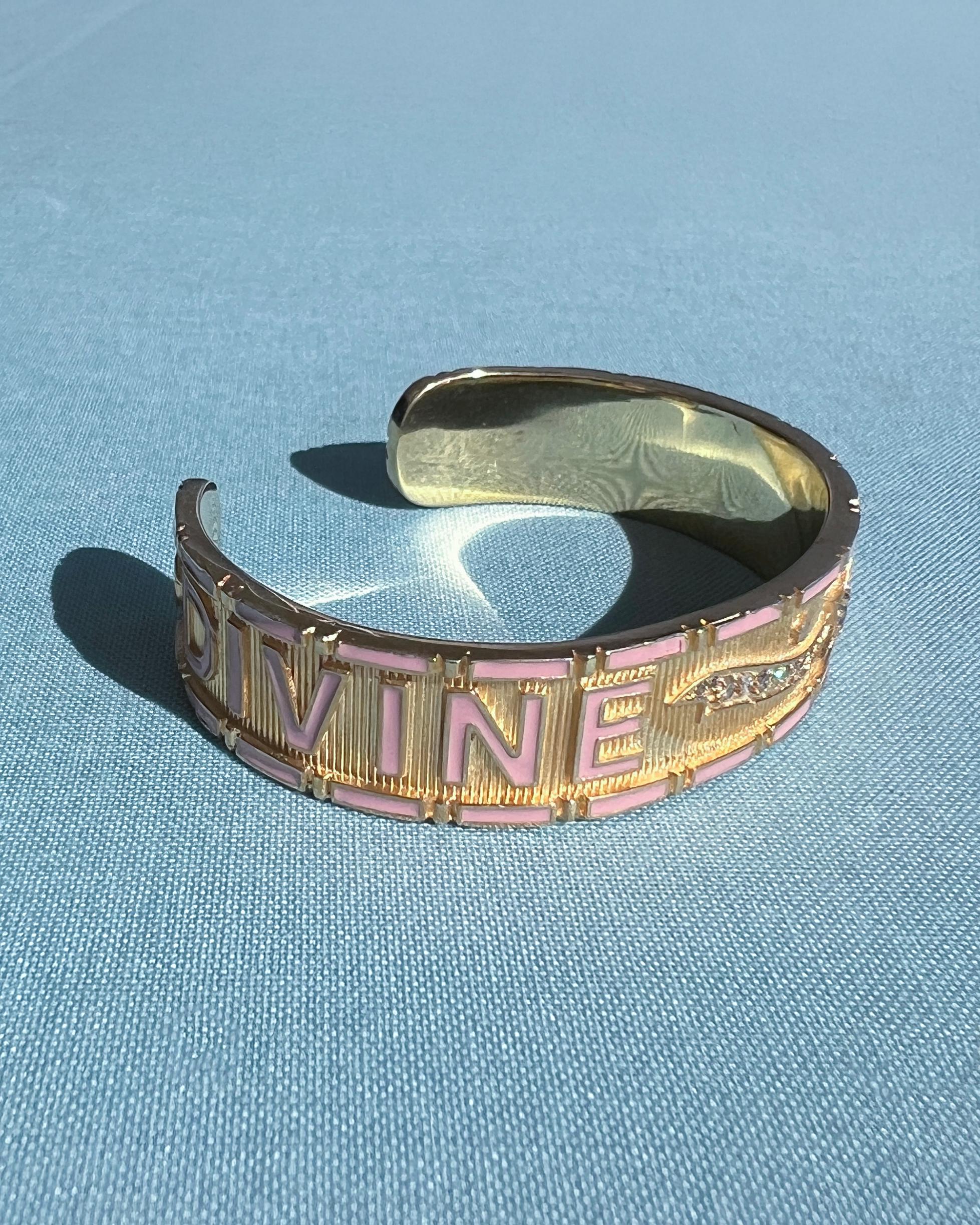 Vittoriano Bracciale a stella con smalto rosa Zaffiro blu Diamante Child & Child in vendita