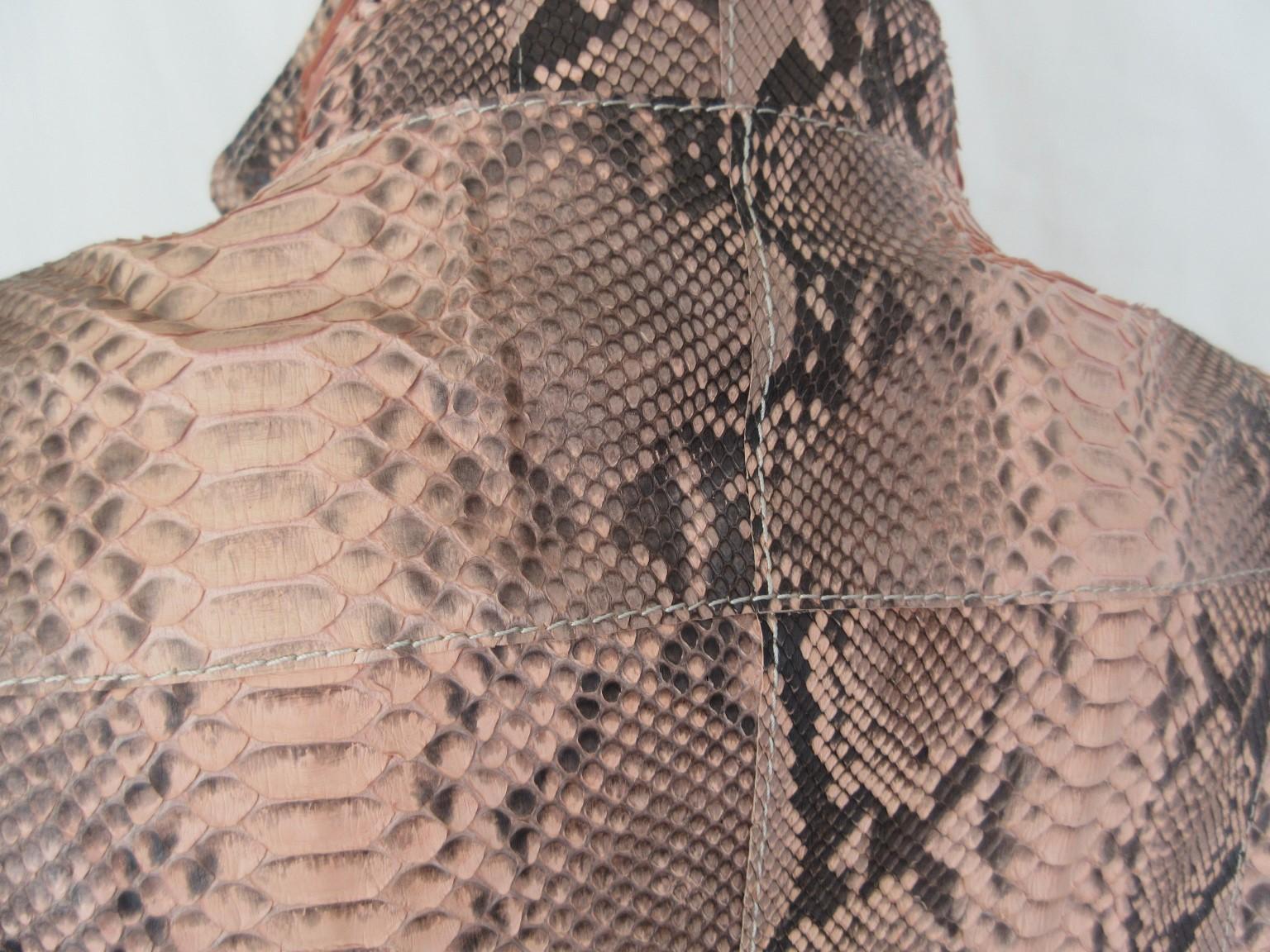 Women's or Men's Pink Exotic Skin Leather Jacket