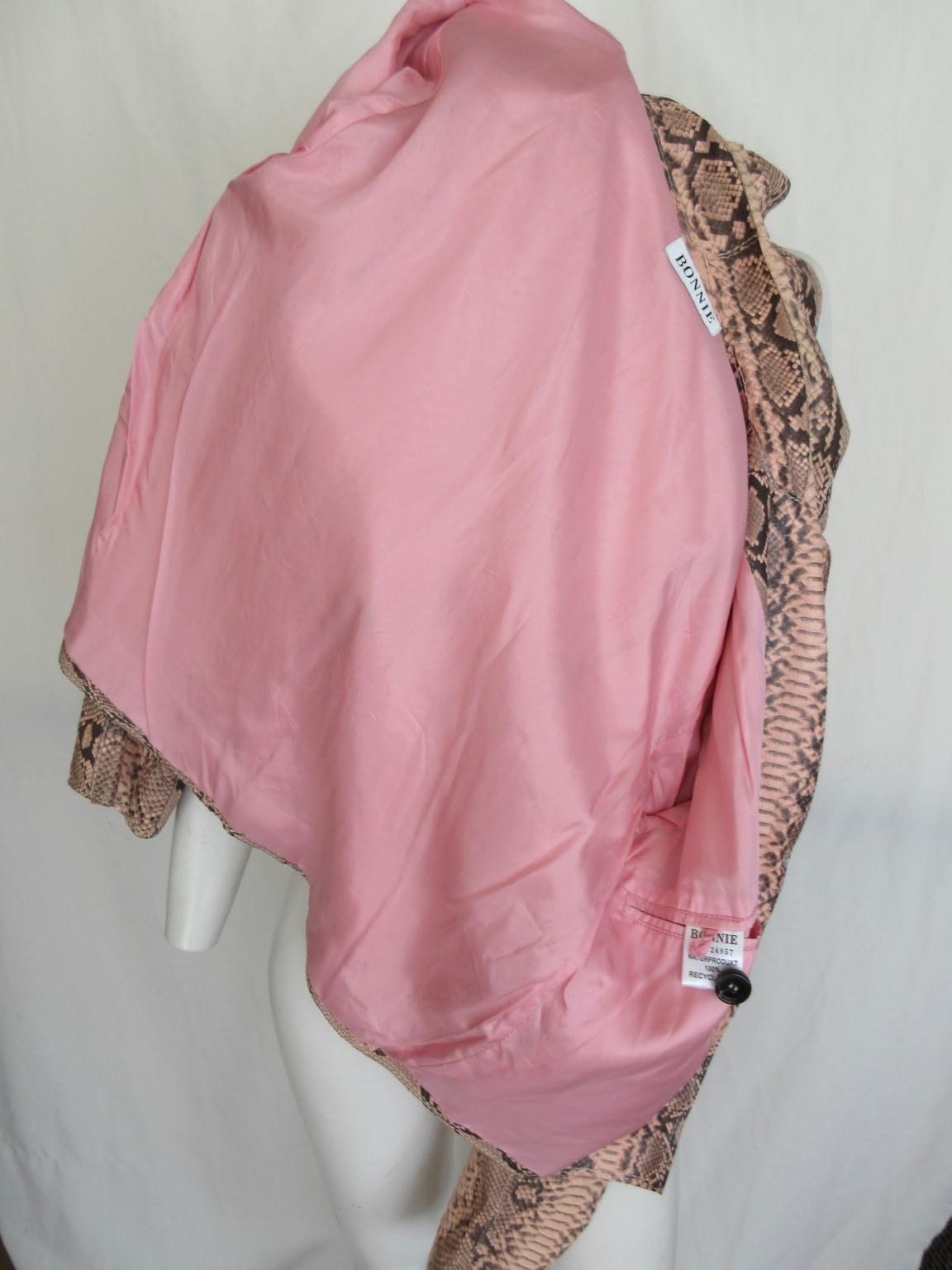 Pink Exotic Skin Leather Jacket 3