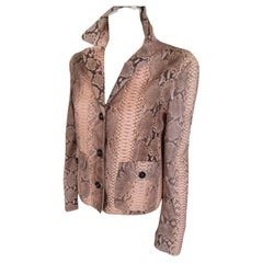 Pink Exotic Skin Leather Jacket