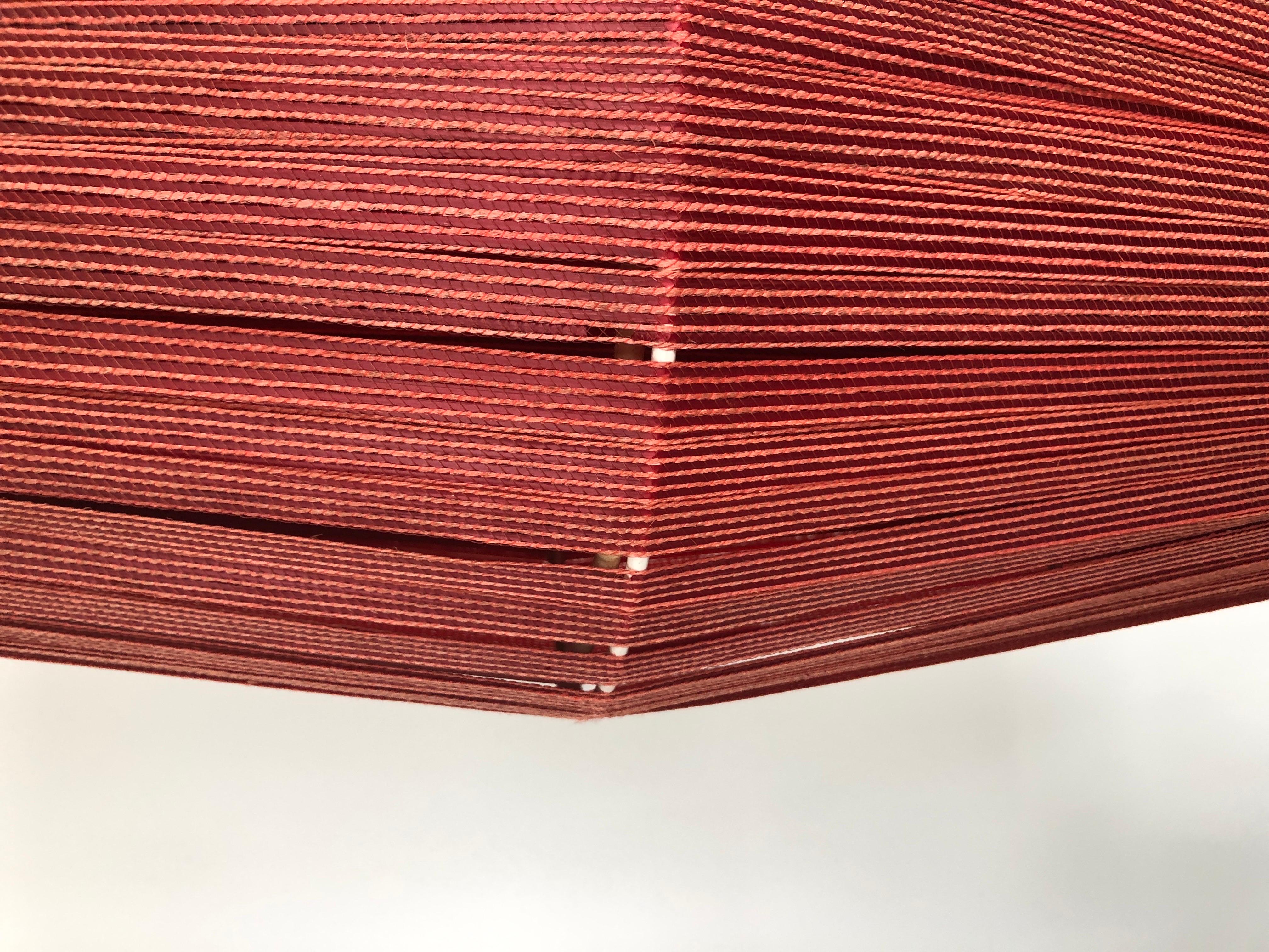 Mid-Century Modern Pink Fabric Thread Shade Tripod Floor Lamp, 1960s, Germany For Sale