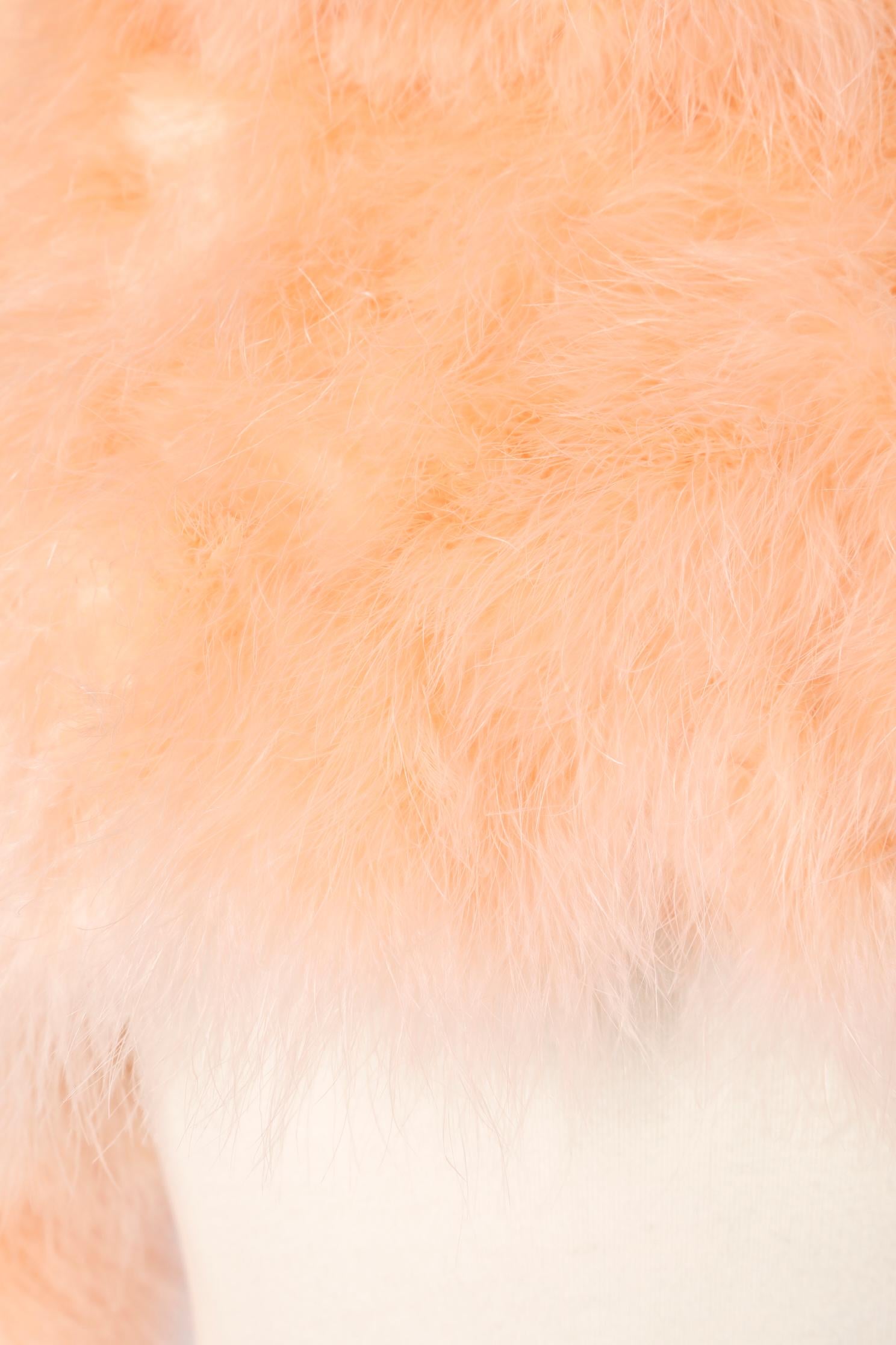 pink feather coat