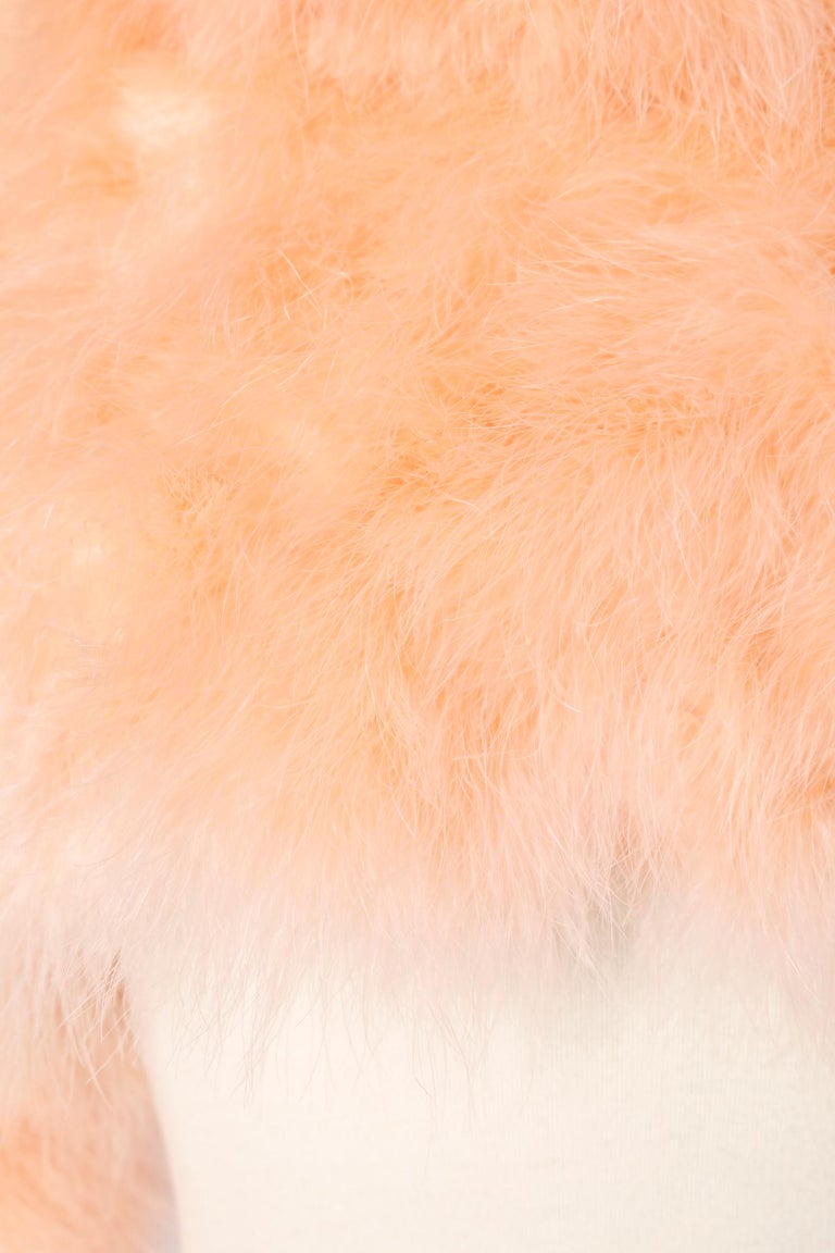 Orange Pink feather boléro Chantal Thomass  For Sale