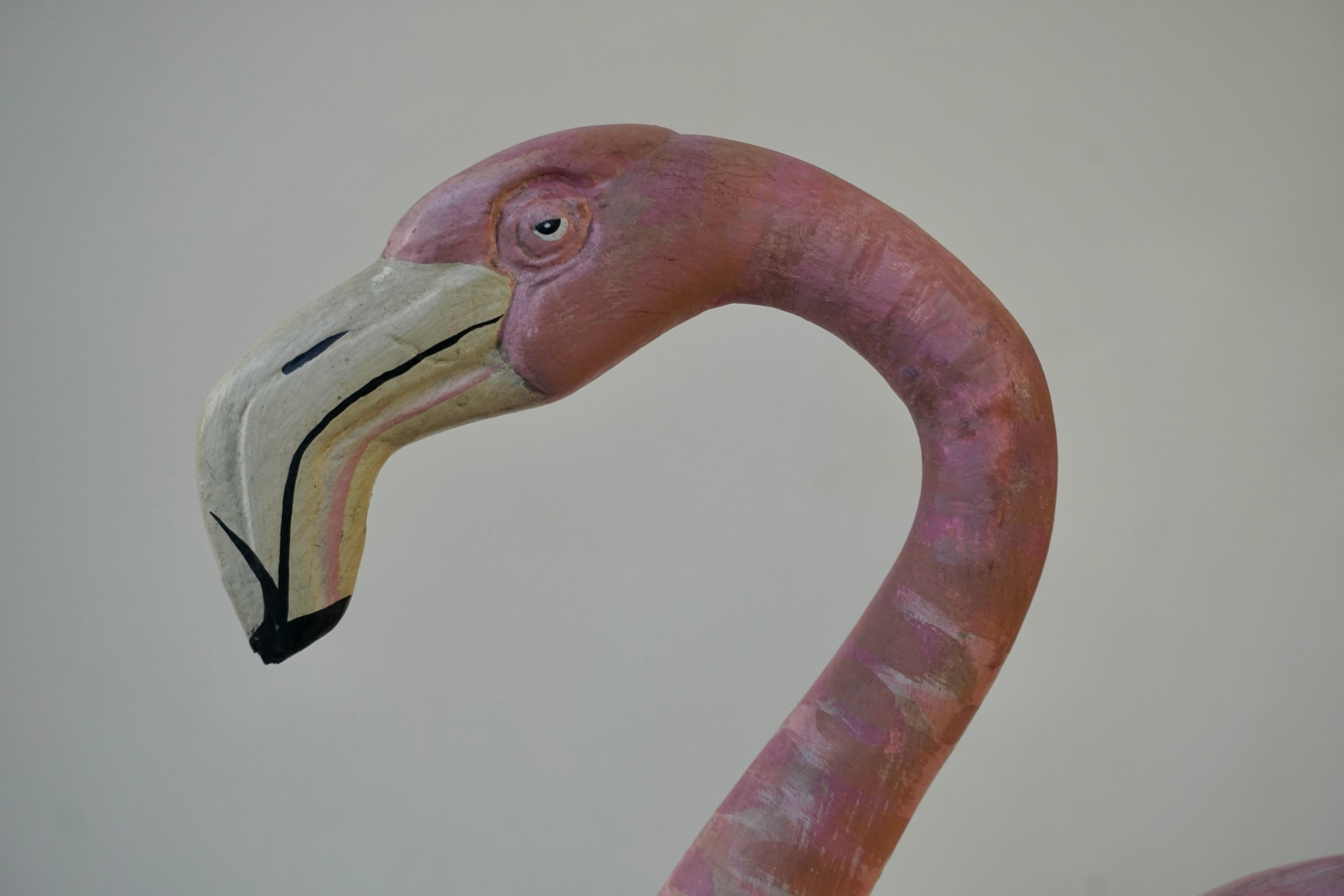 20th Century Pink Flamingo Sculpture For Sale