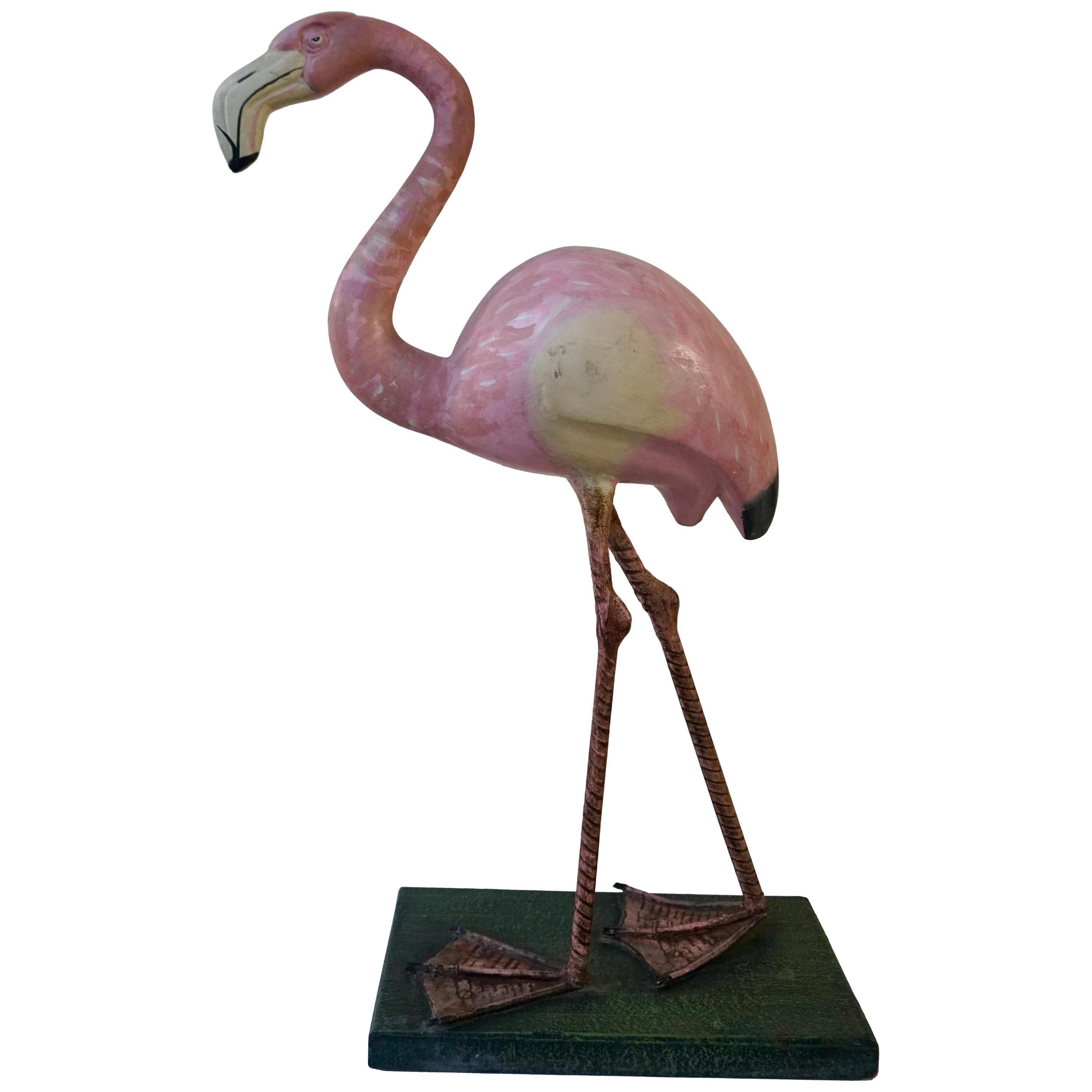 Sculpture de flamants rose