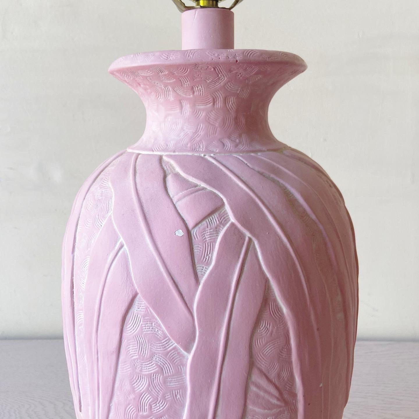 Post-Modern Pink Floral Ceramic Postmodern Table Lamp