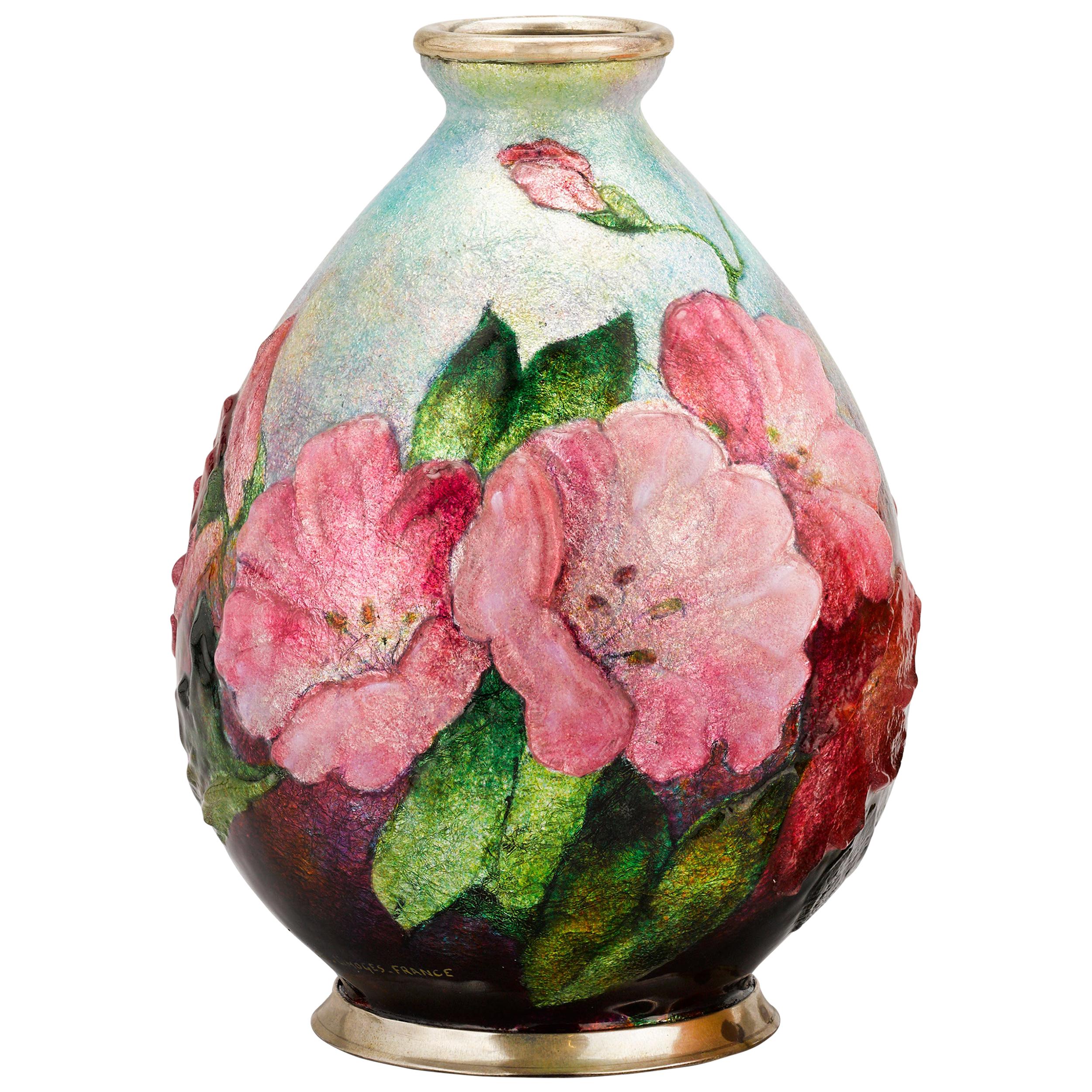 Pink Floral Vase by Camille Fauré