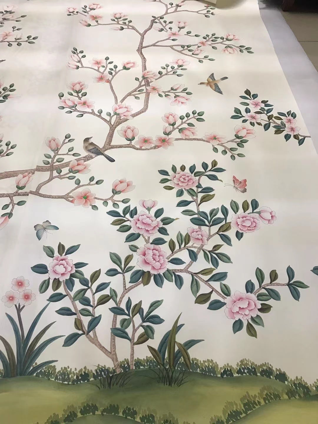 If you love the look of De Gournay wallpaper but not the price, this is for you. Measures: 3 ft x 8 ft.

The colorways in this sections present our latest colorways, which can be applied to any designs and any base ground (silk, tea paper, metallic,