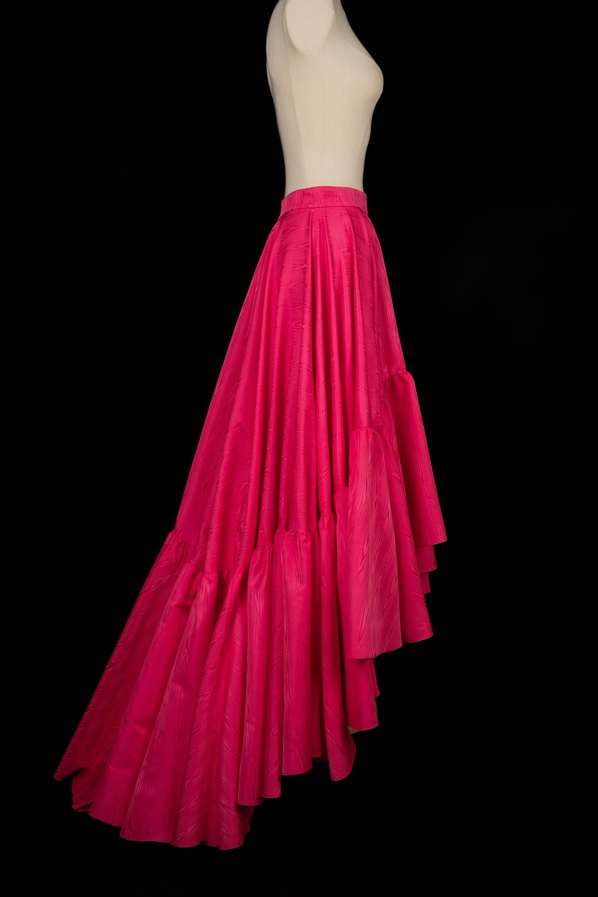 Women's Pink Flounced Skirt For Sale