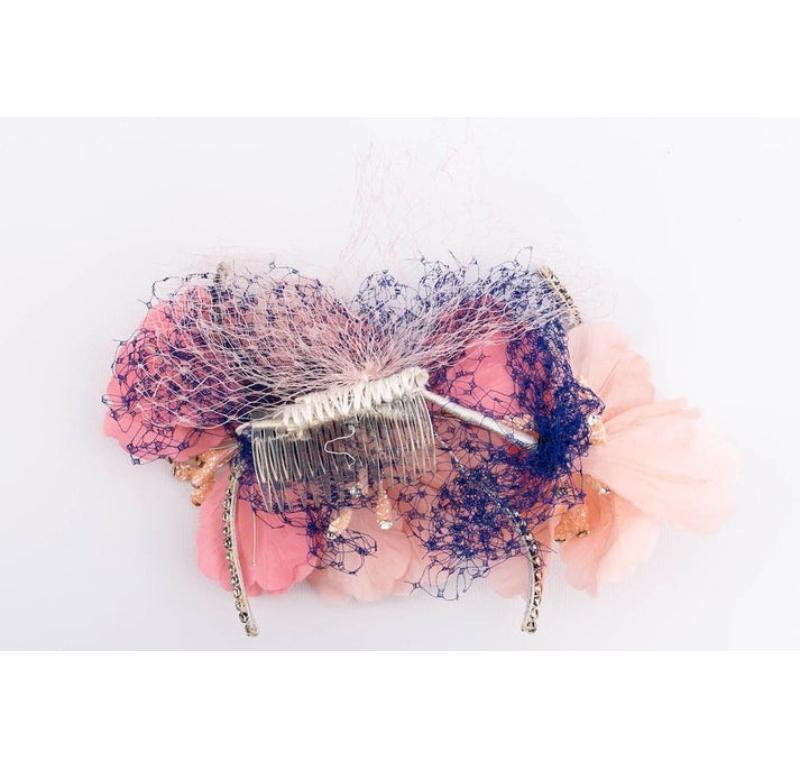 Pink Flower Comb For Sale 3