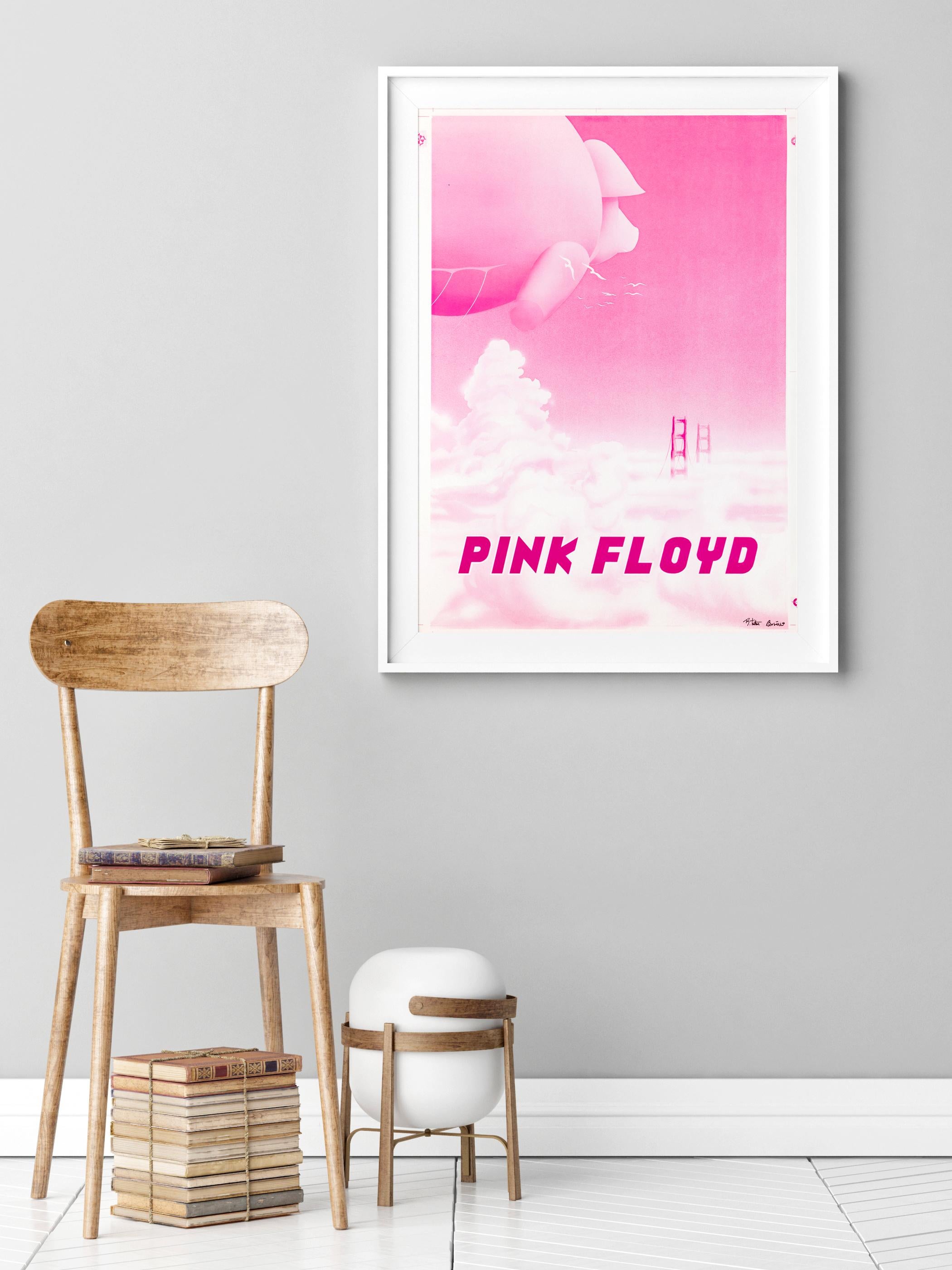 Post-Modern Pink Floyd Original Uncut Printer's Progressive Proof Concert Poster, 1977 For Sale