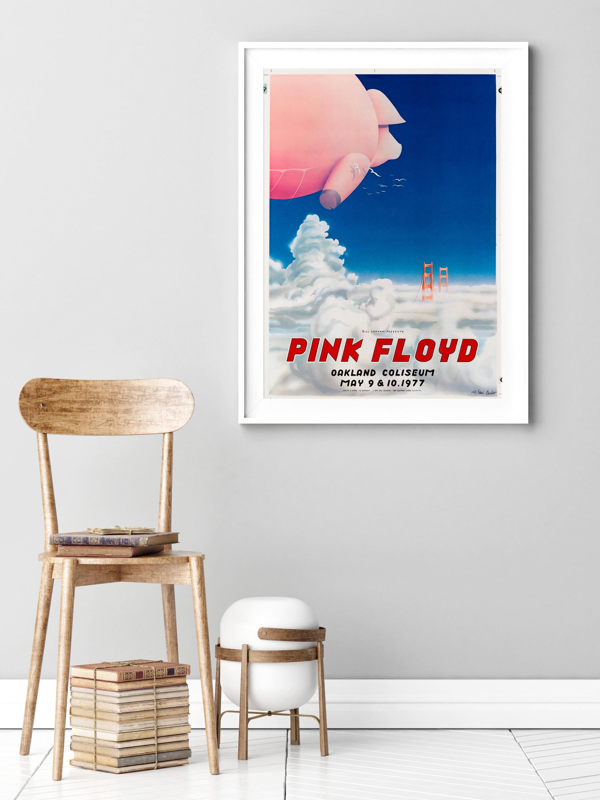 Post-Modern Pink Floyd Original Uncut Printer's Proof Concert Poster by Randy Tuten, 1977