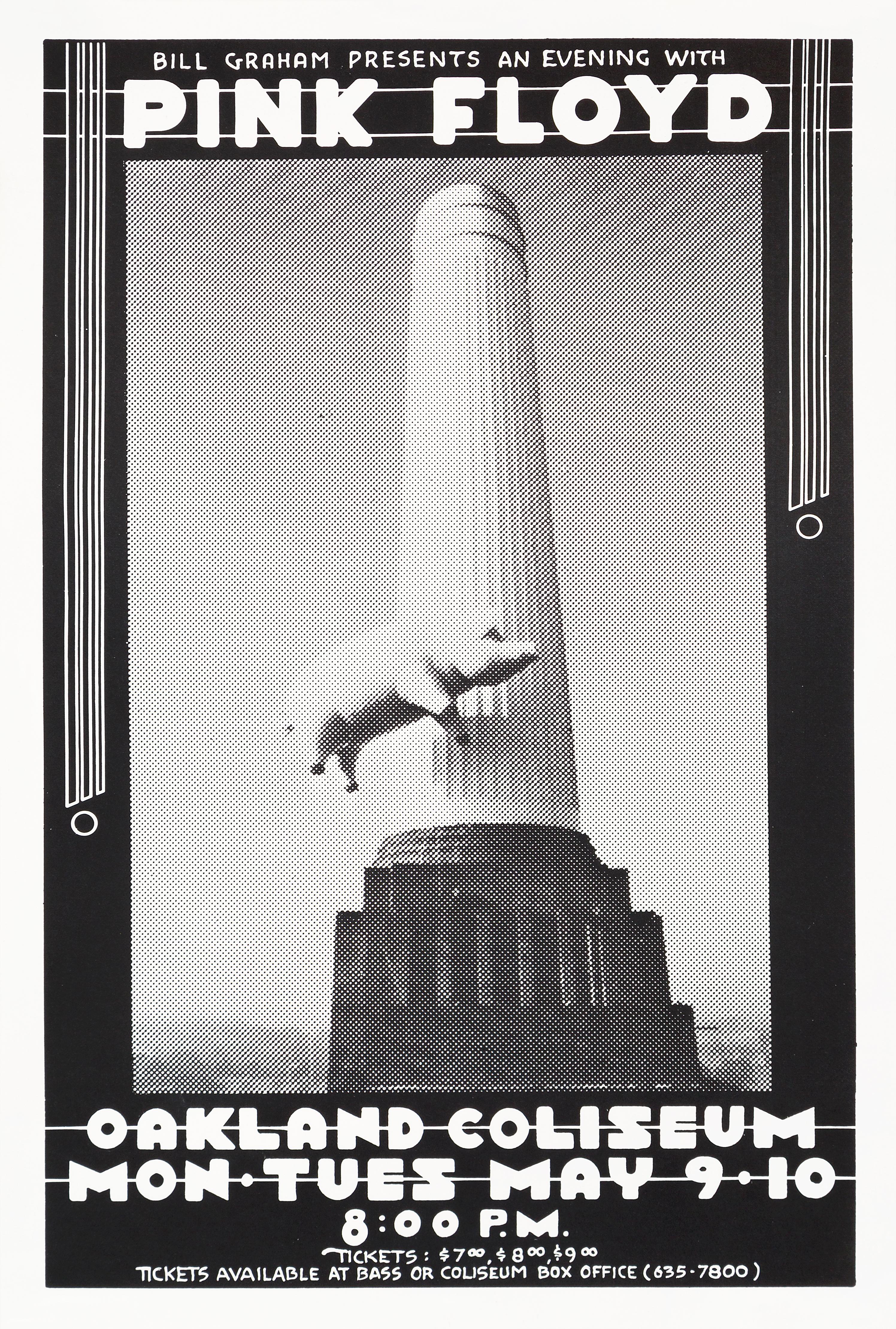 Post-Modern Pink Floyd Original Vintage Concert Poster by Randy Tuten, 1977