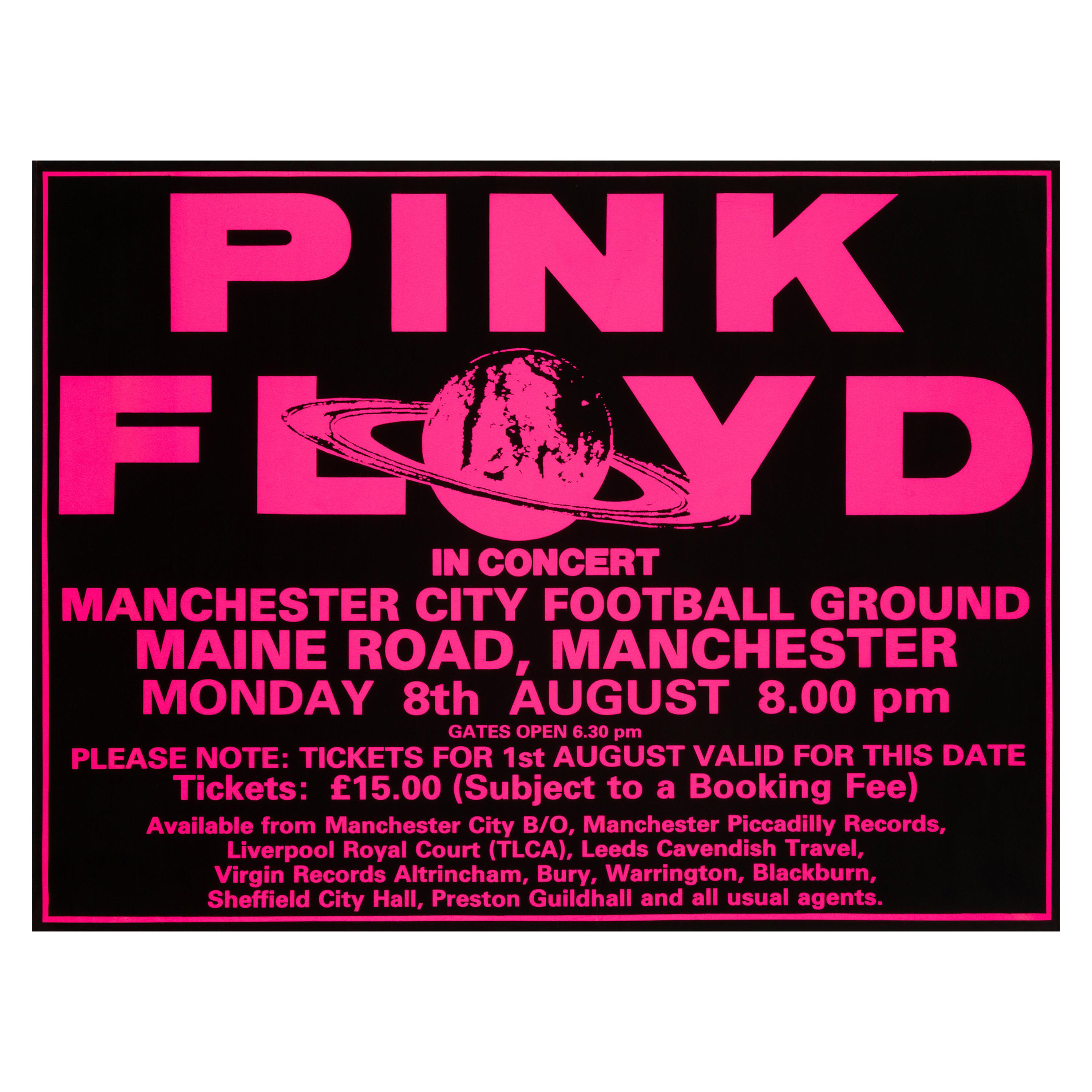 Pink Floyd Original Vintage Concert Poster, Manchester, England, 1988