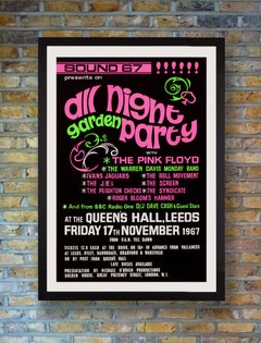 Pink Floyd Original Vintage UK Concert Poster, Queen's Hall, Leeds, 1967