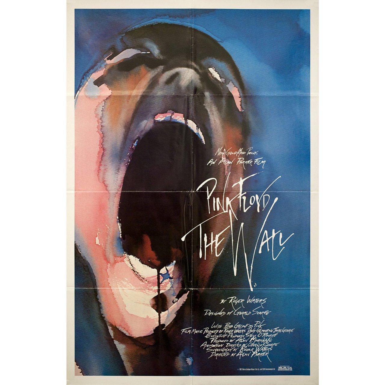 Original 1982 U.S. one sheet poster by Gerald Scarfe for the film Pink Floyd The Wall directed by Alan Parker with Bob Geldof / Christine Hargreaves / James Laurenson / Eleanor David. Fine condition, folded. Many original posters were issued folded