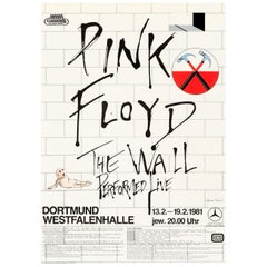Pink Floyd "The Wall" Original Vintage Tour Poster for Dortmund, Germany, 1981