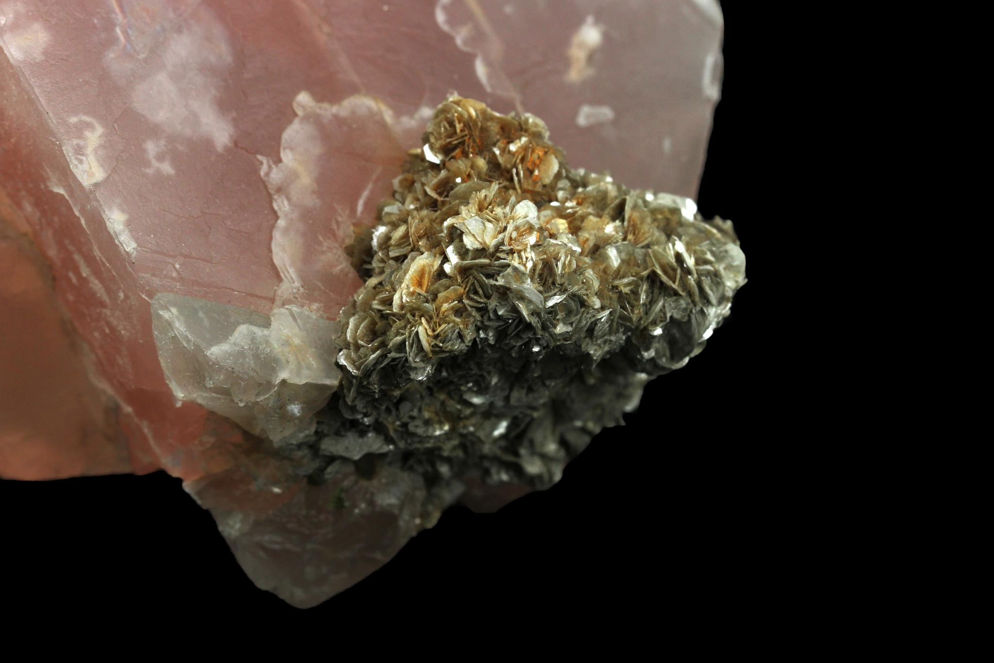From Chumar Bakhoor, Hunza Valley, Gilgit District, Gilgit-Baltistan, Pakistan

 

Large translucent to transparent octahedral crystal of gem pink fluorite accent by a small cluster of muscovite crystals. Crystal formation is sharp and well define