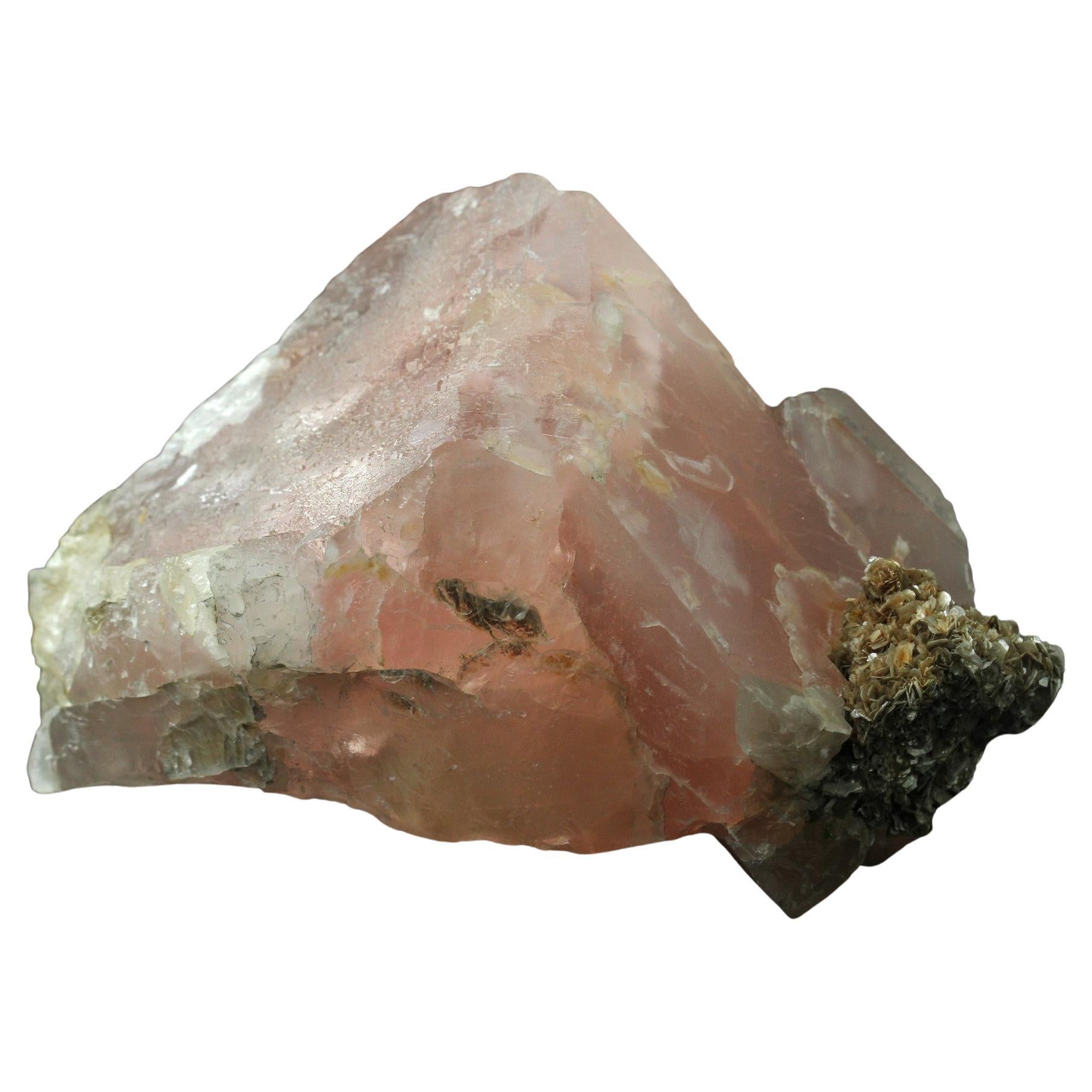 Pink Fluorite with Muscovite From Chumar Bakhoor, Hunza Valley, Gilgit District For Sale