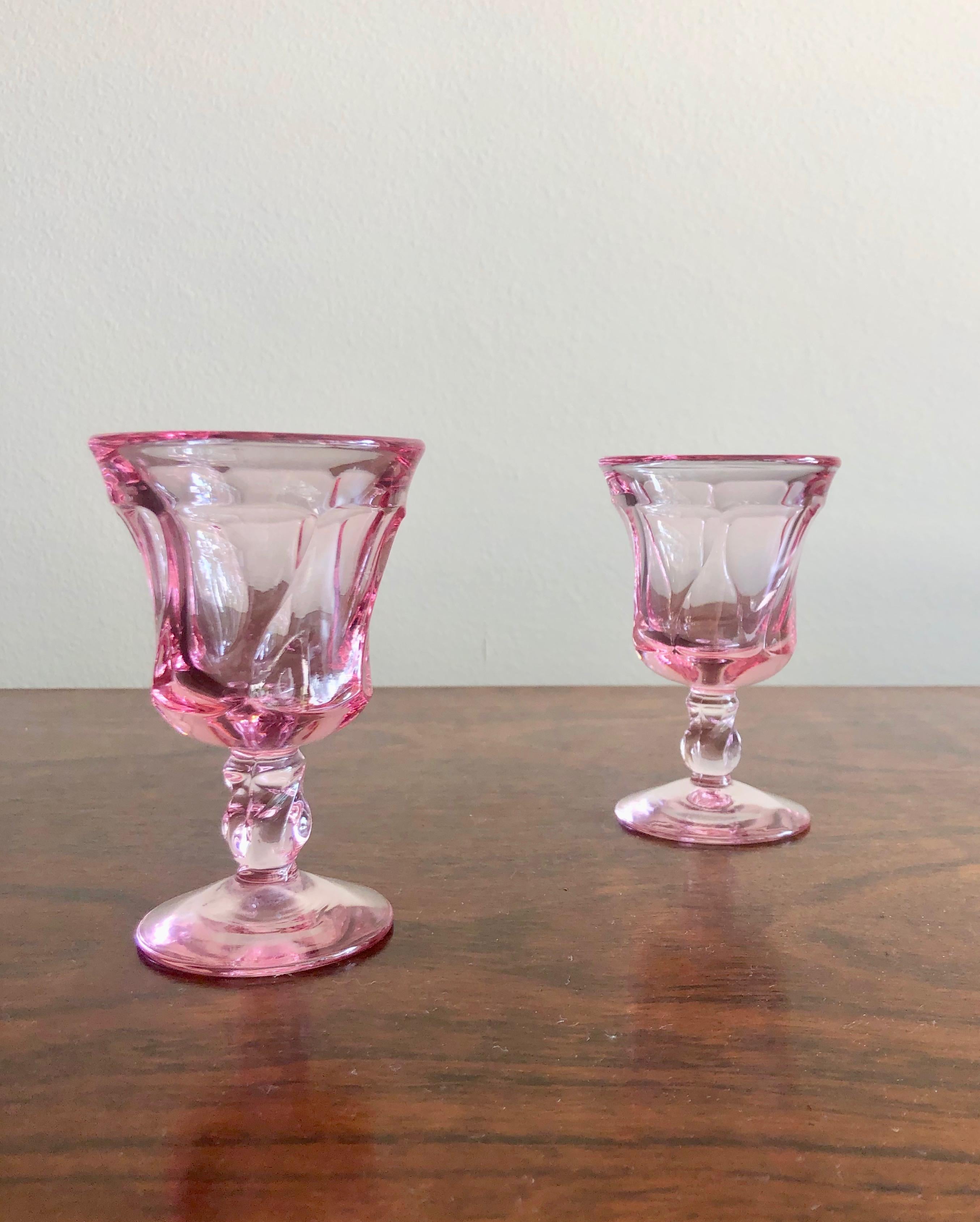 Pink Fostoria Cordial Glasses 2