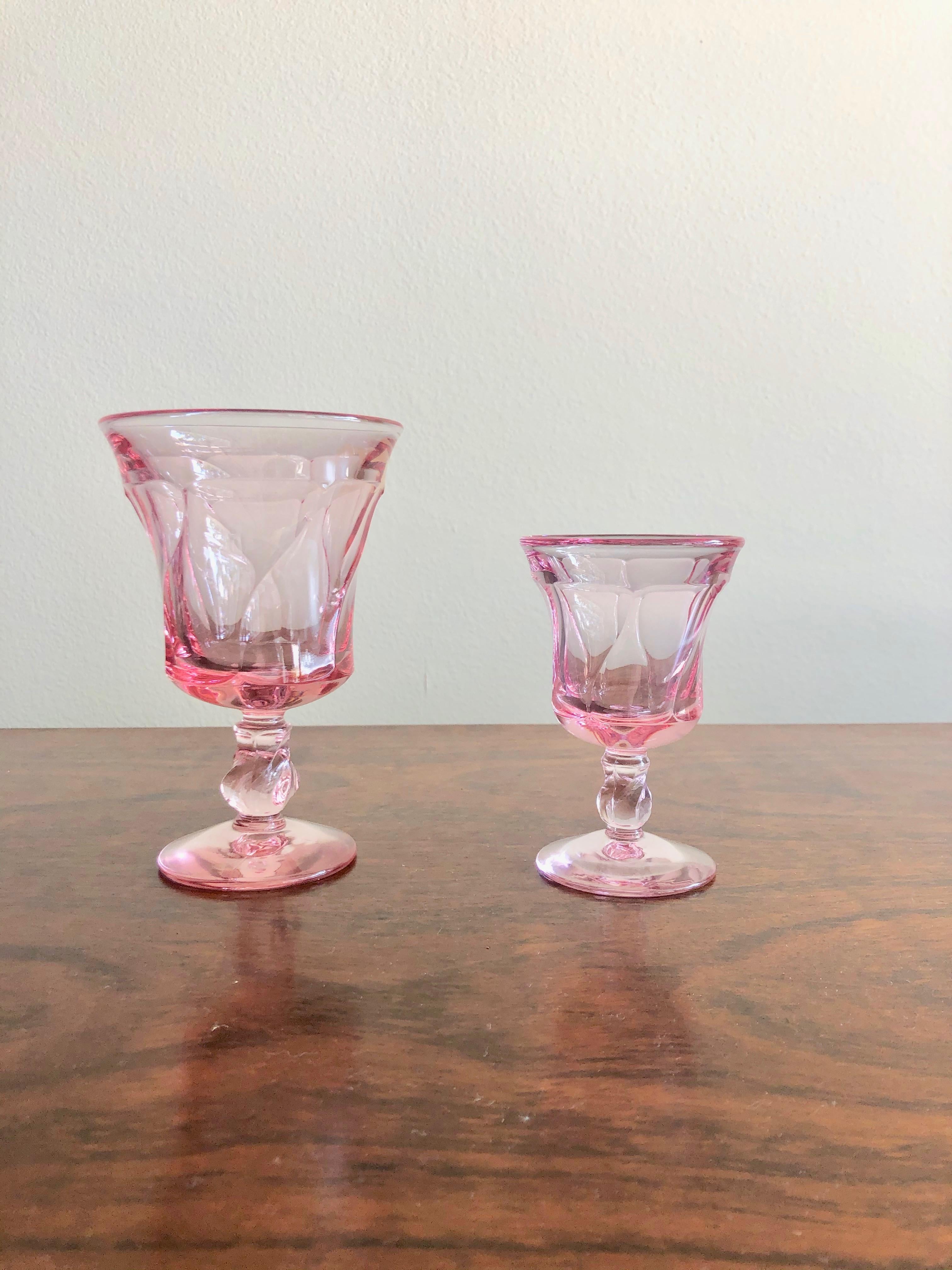 Pink Fostoria Cordial Glasses 3