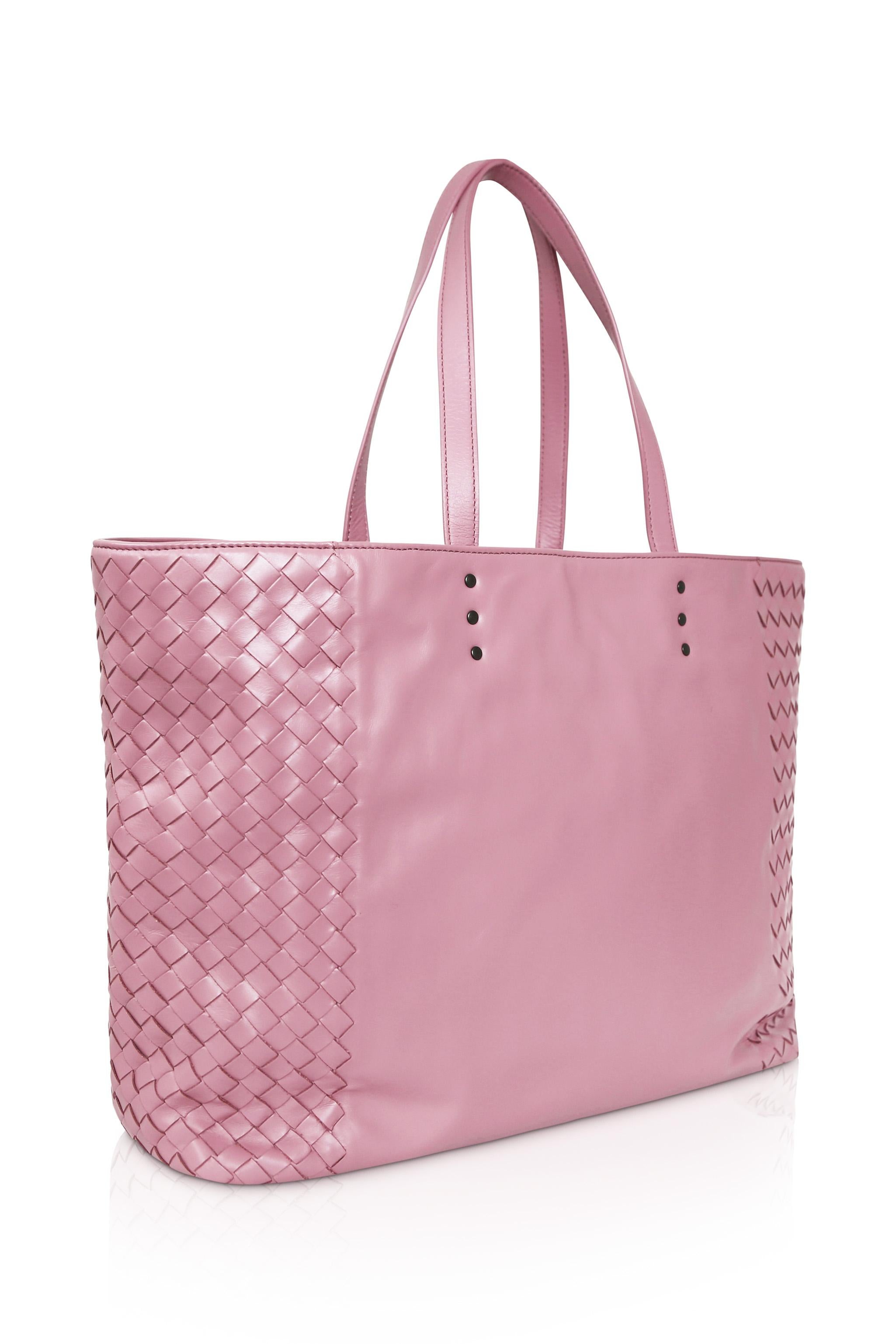 Pink Fourre-Tout Leather Handbag In Good Condition For Sale In London, GB