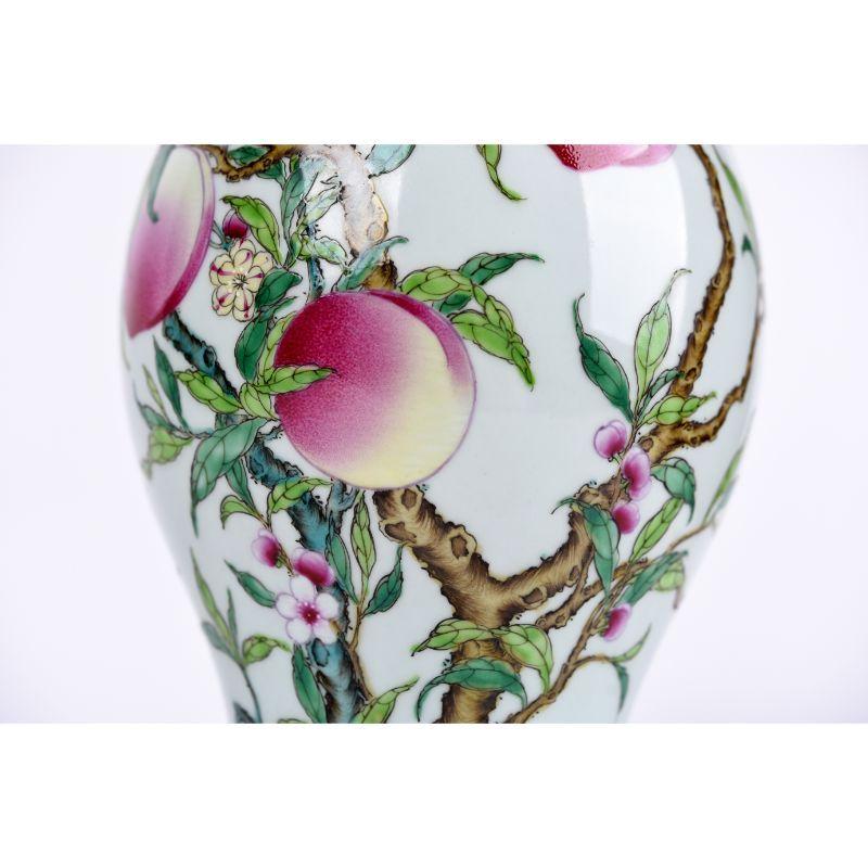 Modern Pink Fruits Vase by WL Ceramics For Sale