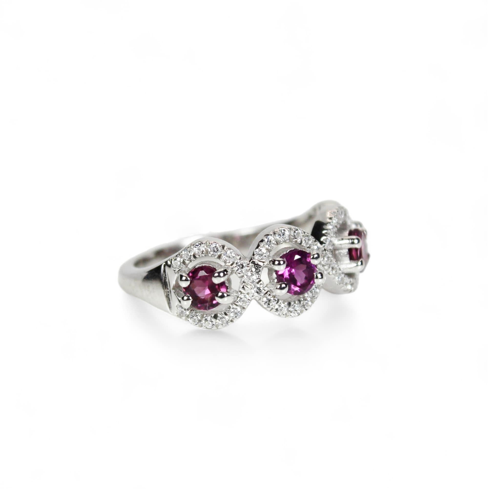 Contemporary Pink Garnet Ring For Sale