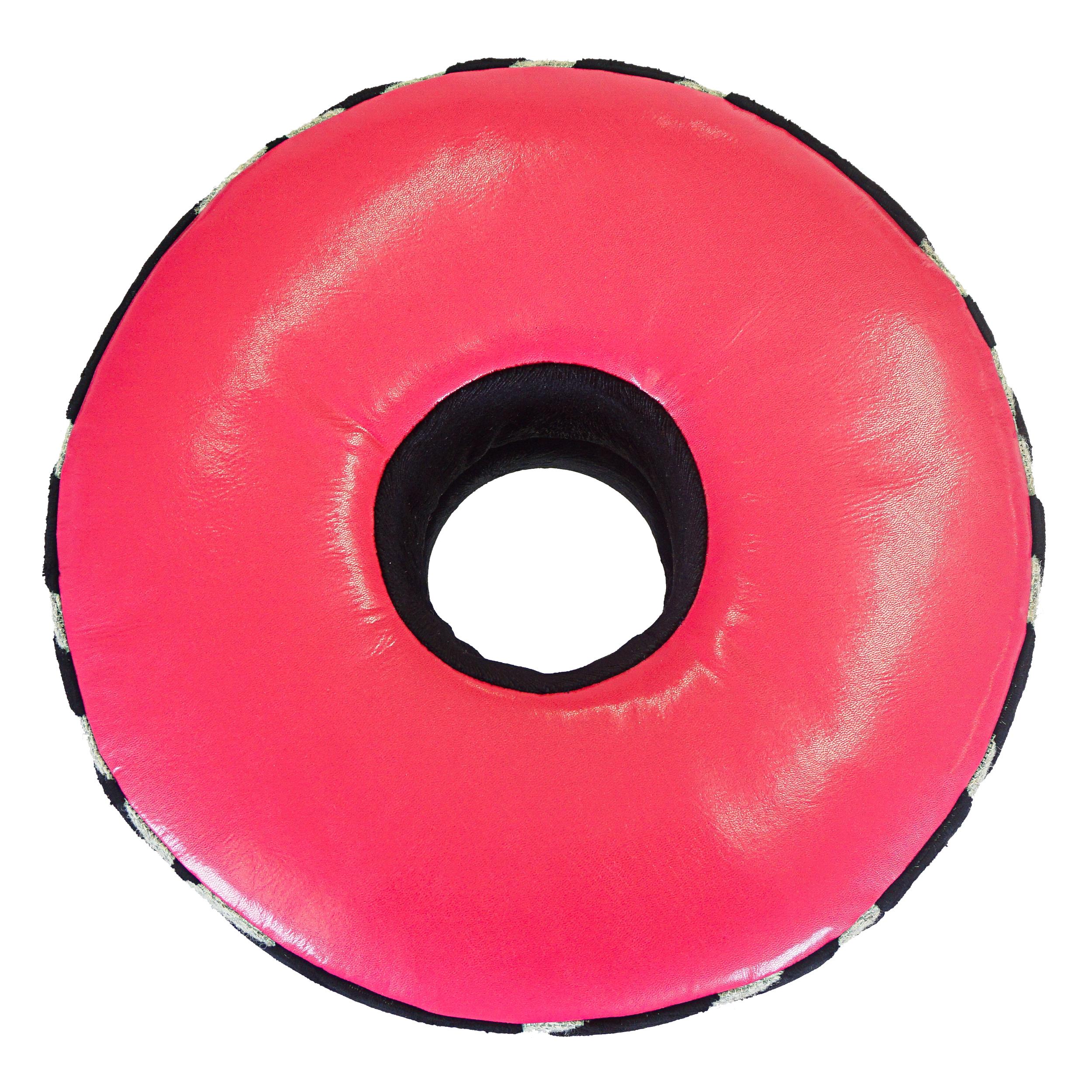 Pink Geometric Print Donut Stool For Sale 6