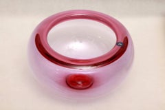 Pink Glass Bowl Provence by Per Lütken for Holmegaard, Denmark, 1960s
