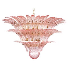 Pink Glass Chandelier, Murano