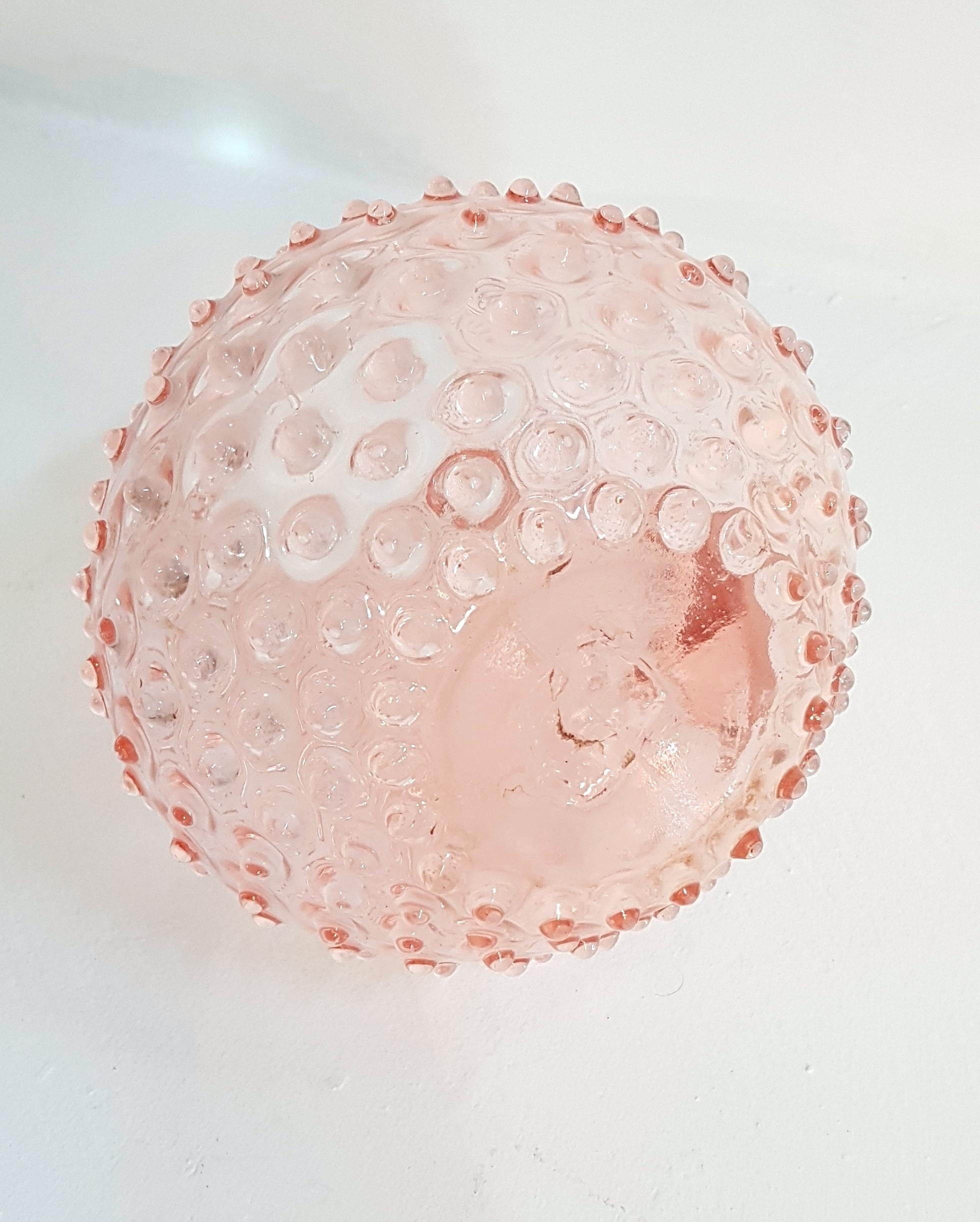pink hobnail pitcher