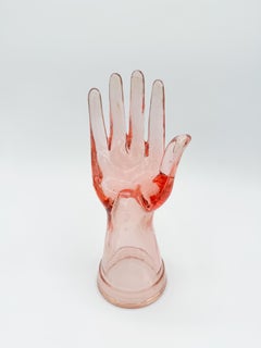 Pink Glass Mannequin Display Hand 1960's