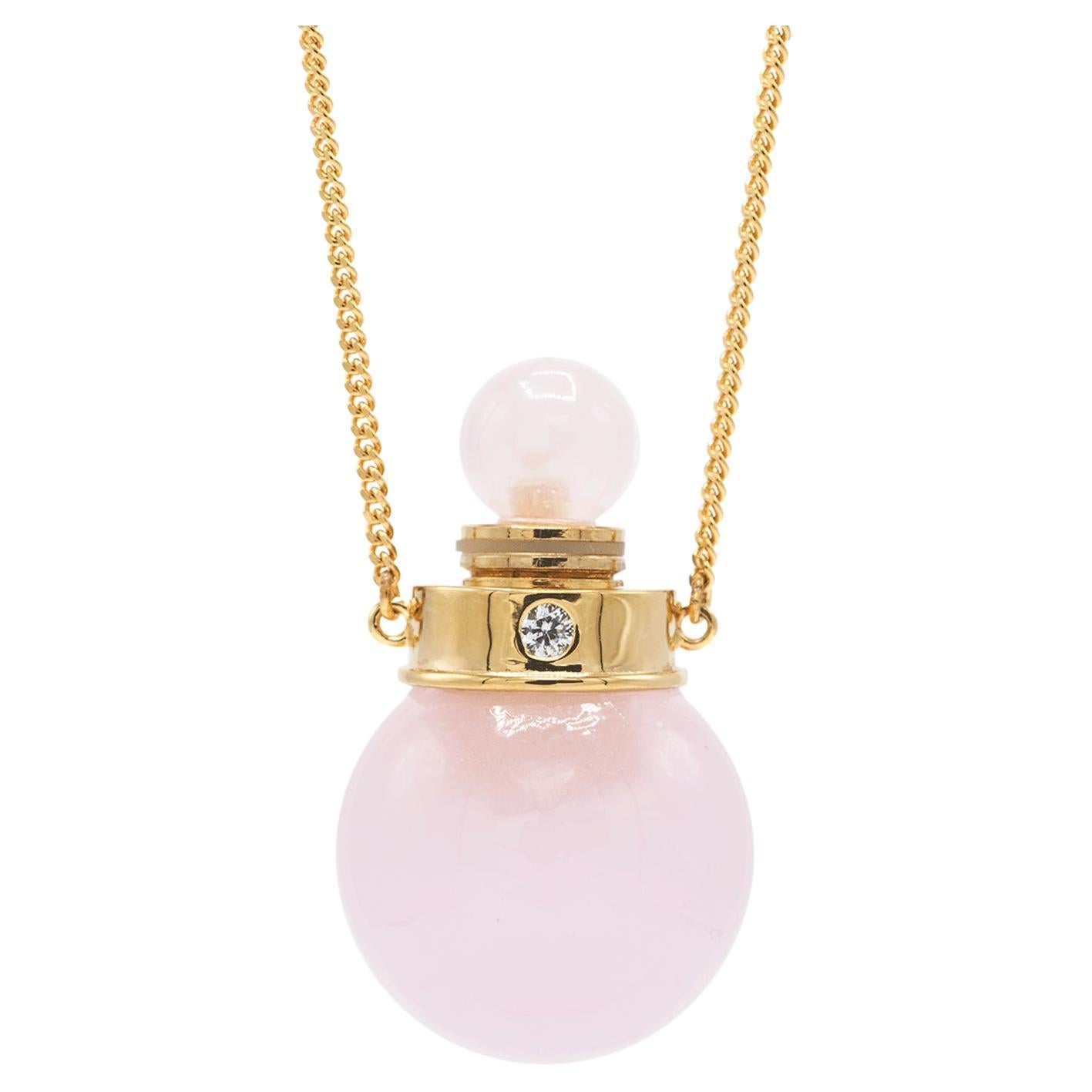 Pink Glass Scent Bottle