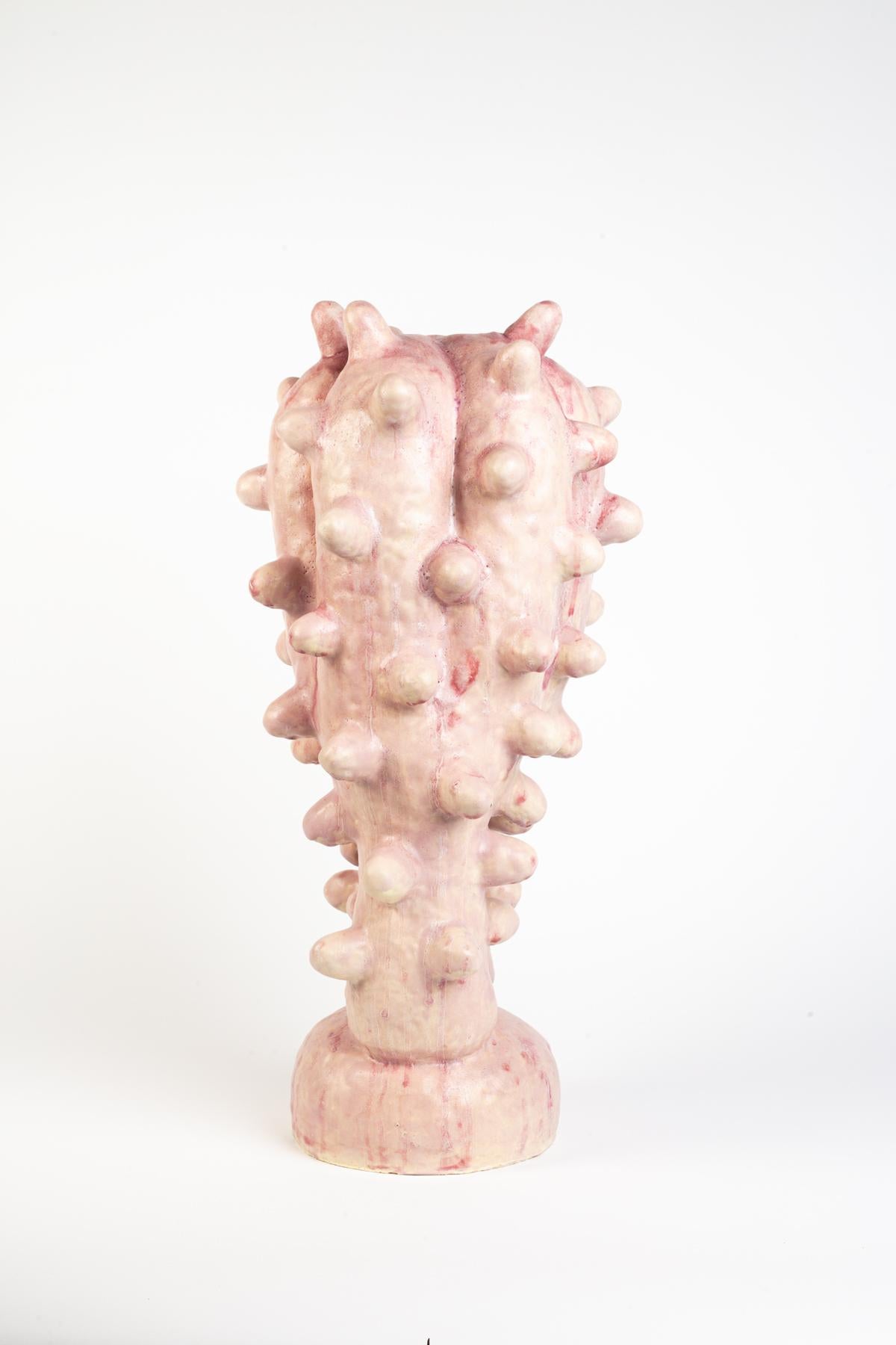 Scultura in gres smaltato rosa di Laurent Dufour, 2024. In condizioni Nuovo in vendita a Saint-Ouen, FR