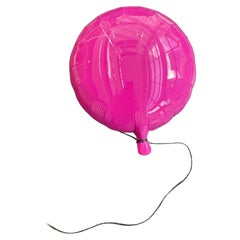 Magenta or Yellow glossy ceramic helium balloon sculpture, Wall Hanging Decor