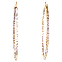 Pink Gold and Diamond Hoops, by Pierre/Famille